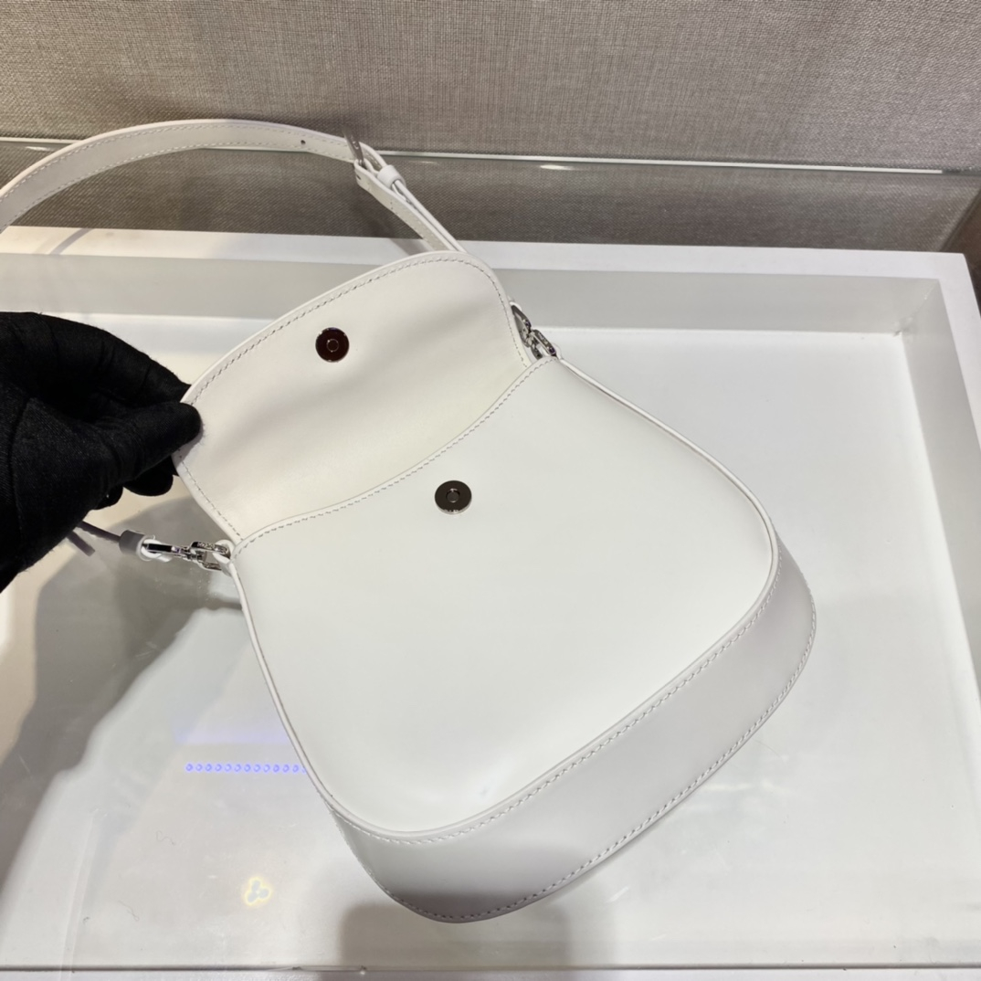 Prada 1BH188 Cleo brushed Leather Shoulder Bags Size 17*14.5*3cm