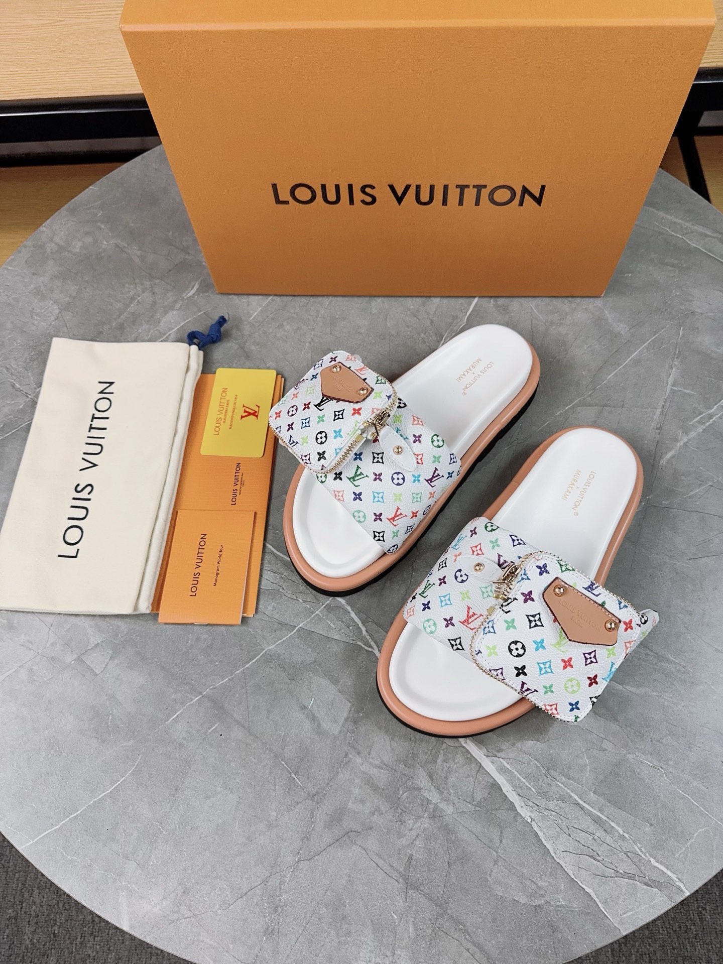 Louis Vuitton Pool Pillow Flat Comfort Slippers Size 36-46