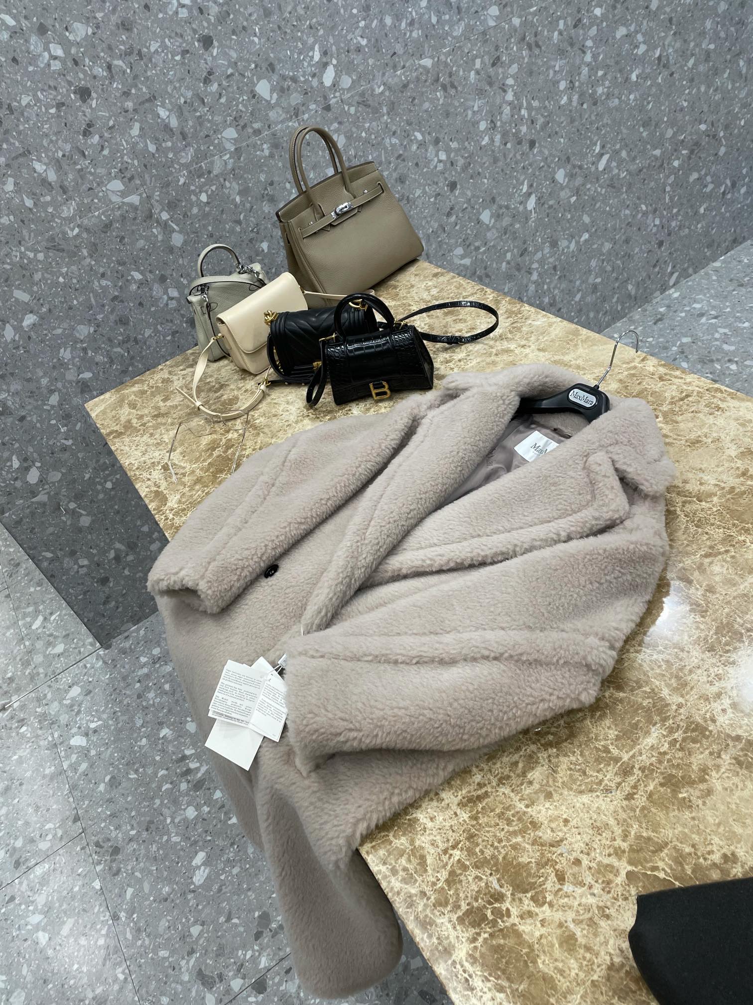 Max Mara Teddy fur long coat Size XS-M