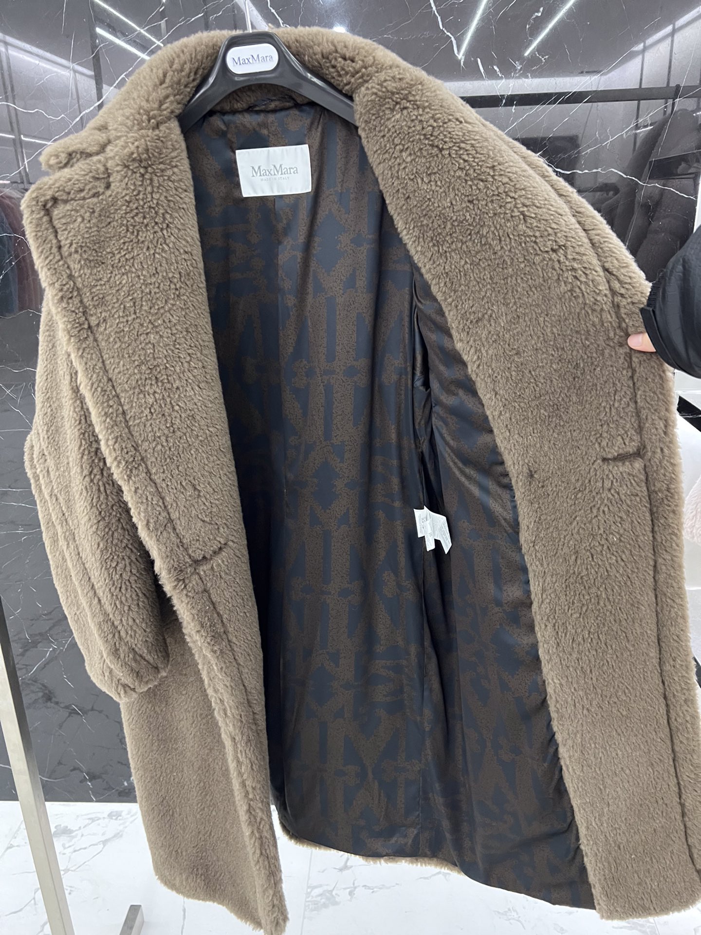 Max Mara Teddy fur long coat Size XS-M