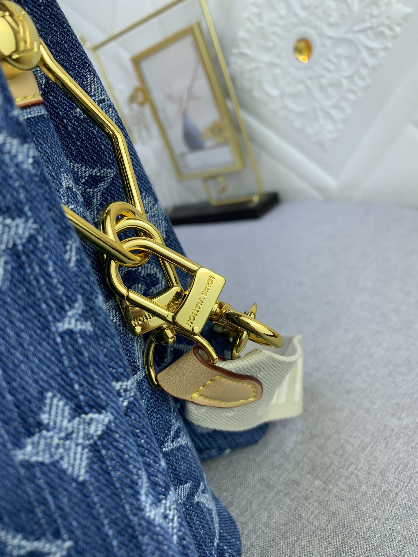 Louis Vuitton Monogram Coussin Denim Cowboy Shoulder Bags Size 34*24*12cm