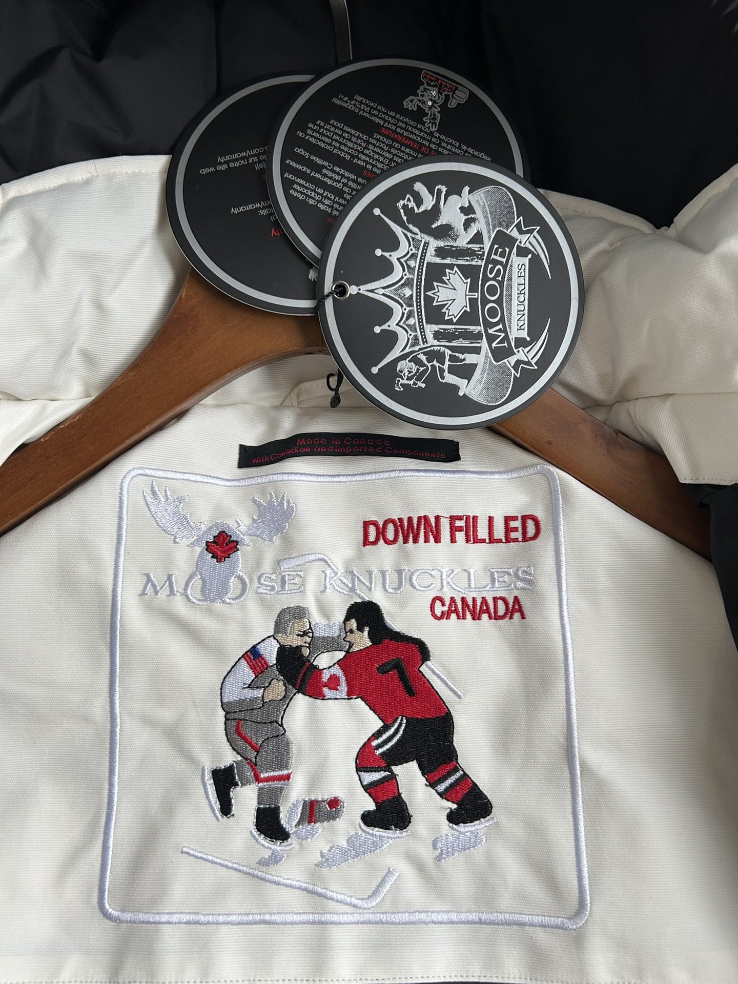 Moose Knuckles 06 Men Winter Jacket Size S-XXL White