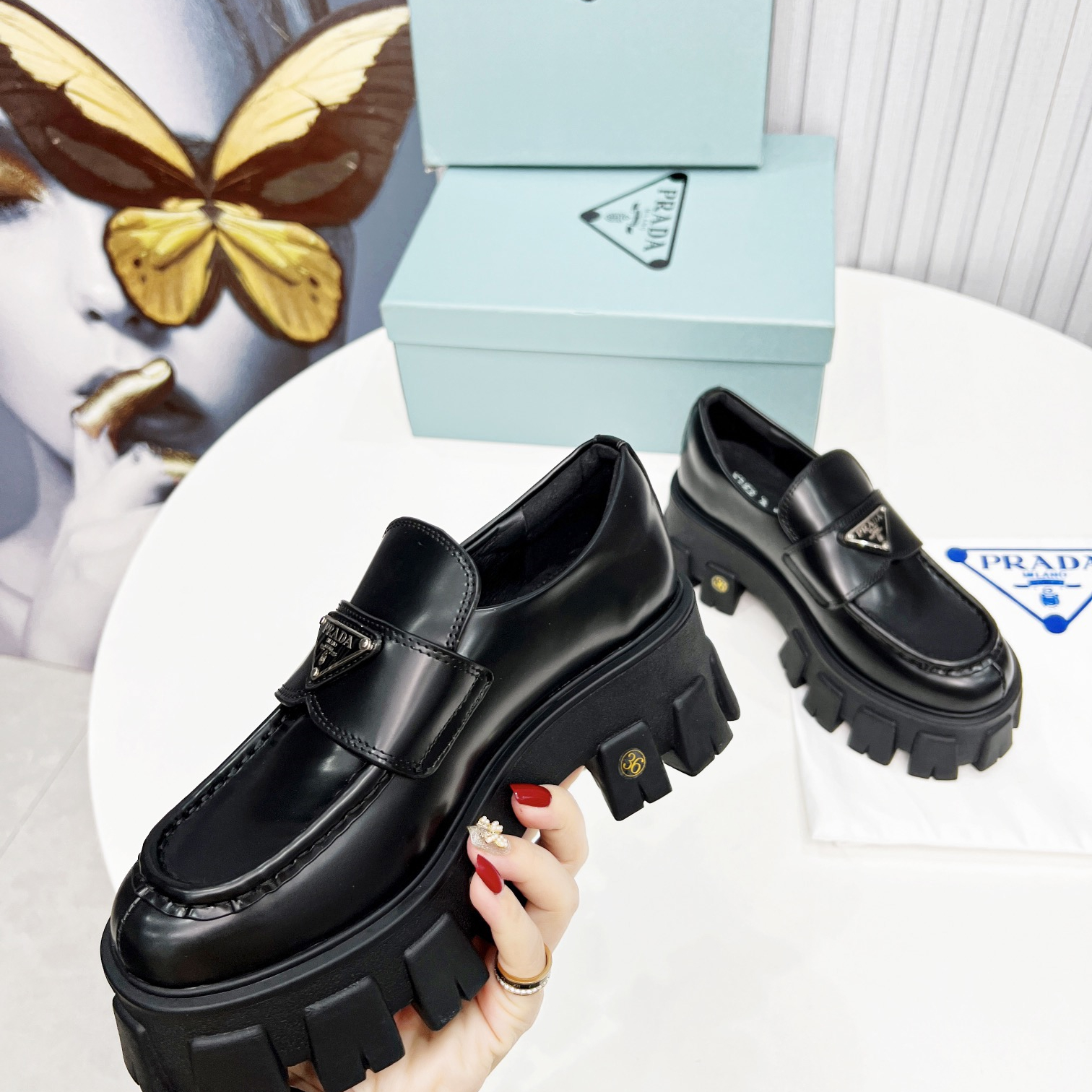 Prada Monolith Loafers Size 35-40