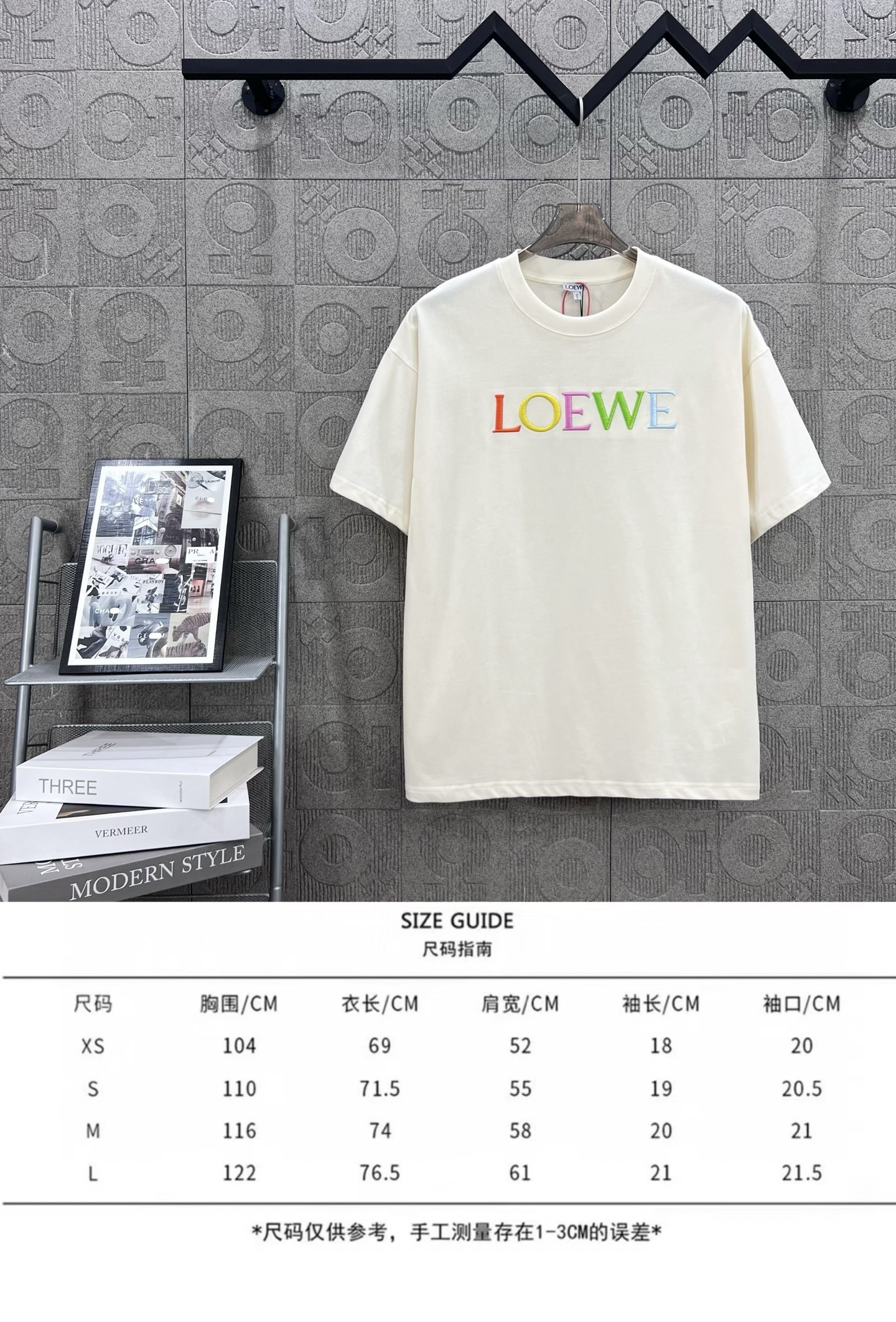 Loewe T Shirt  Embroider Logo Size XS-L