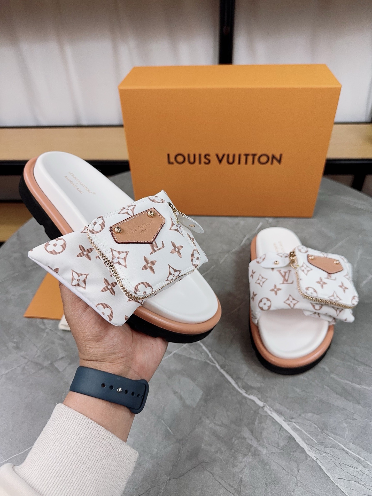 Louis Vuitton Pool Pillow Flat Comfort Slippers Size 36-46