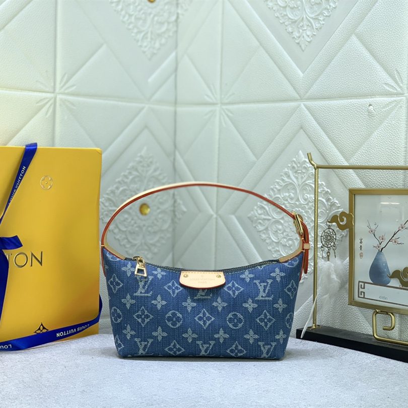 Louis Vuitton M82949 Hills Pochette Monogram Denim Denim Cowboy Shoulder Bags Size 20.5*6*16cm