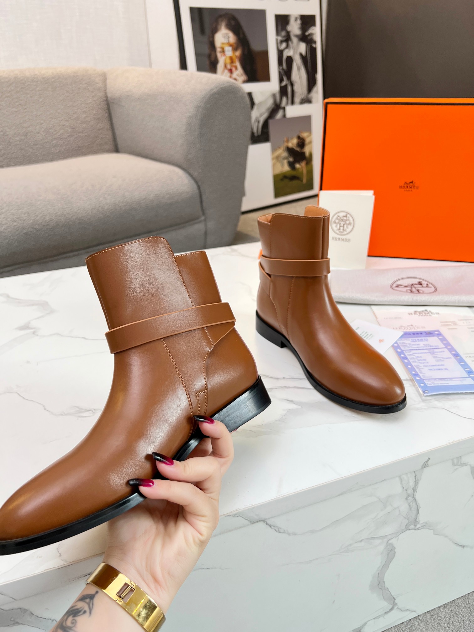 Hermes Women Kelly Boots Size 36-41