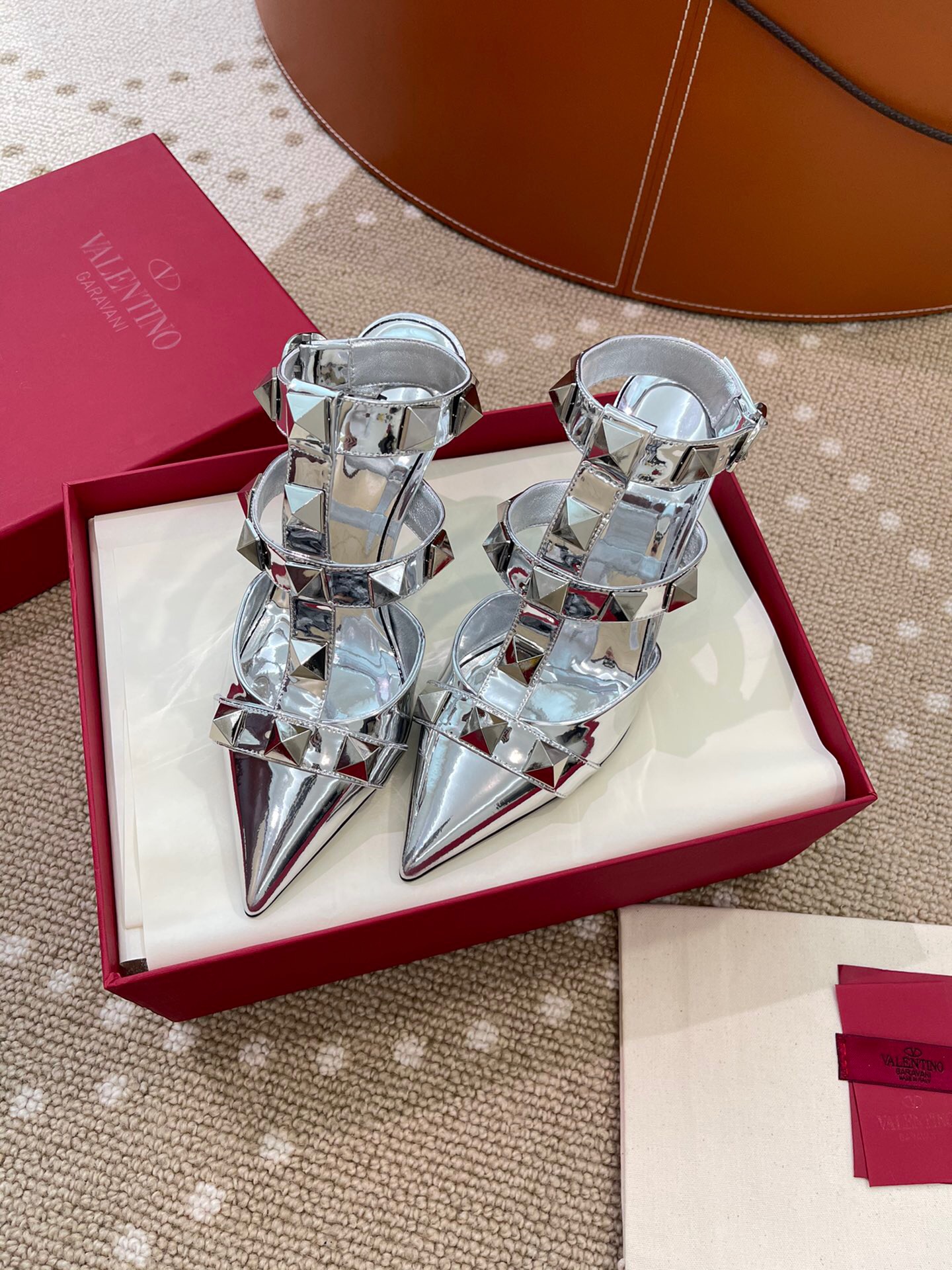 Valentino Roman Stud Calfskin Pumps Size 35-41 12-Color