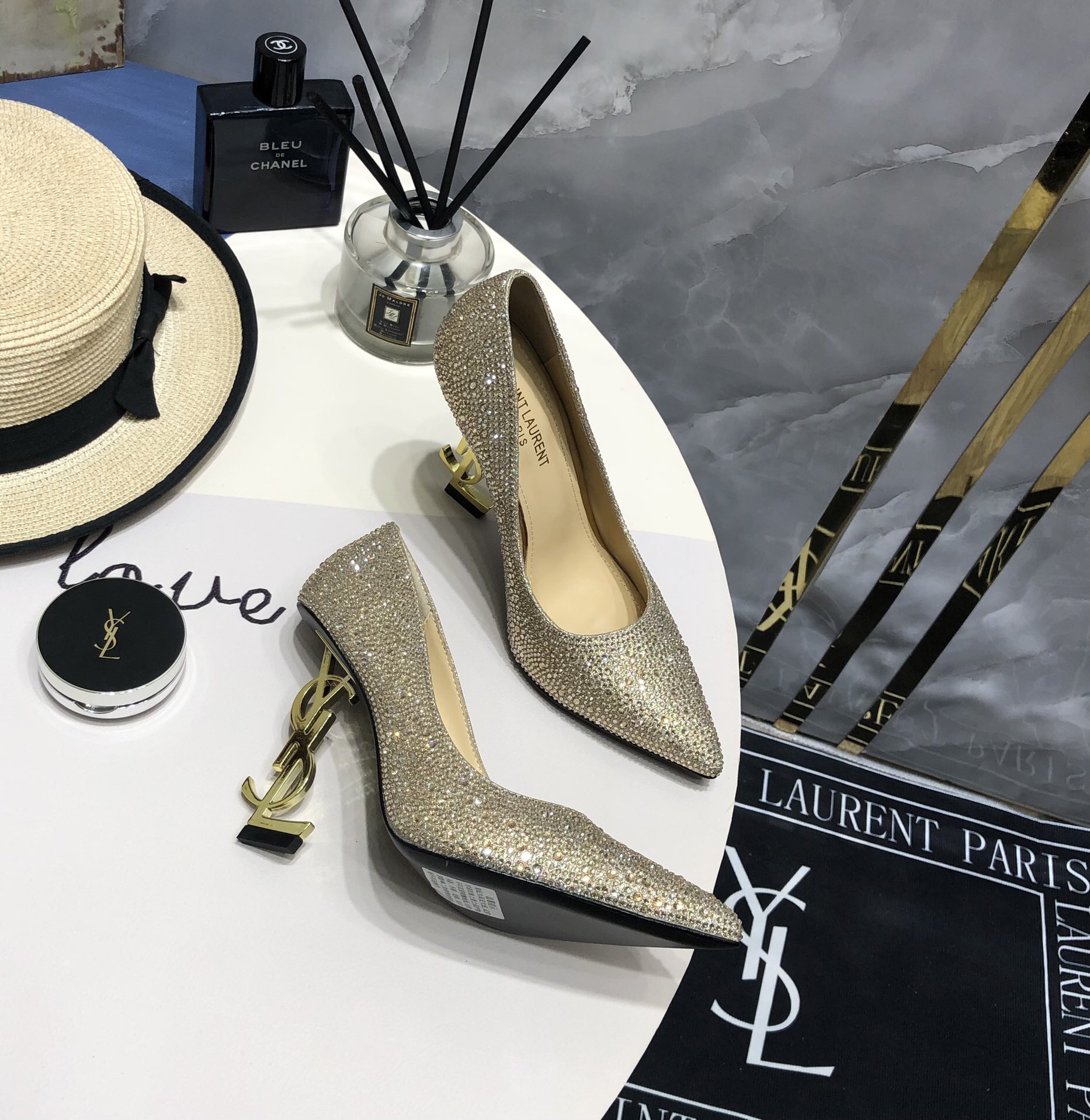 YSL Full Diamond Pumps Size 35-41