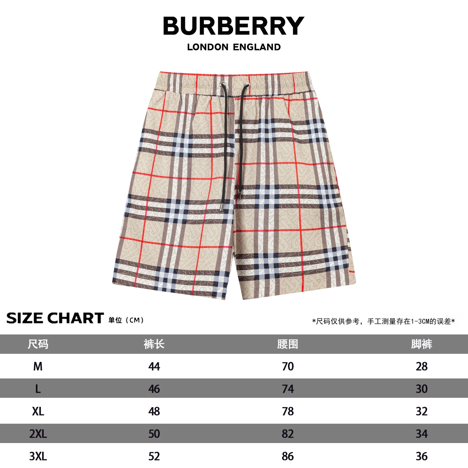 Burberry Beach Pants Size M-XXXL