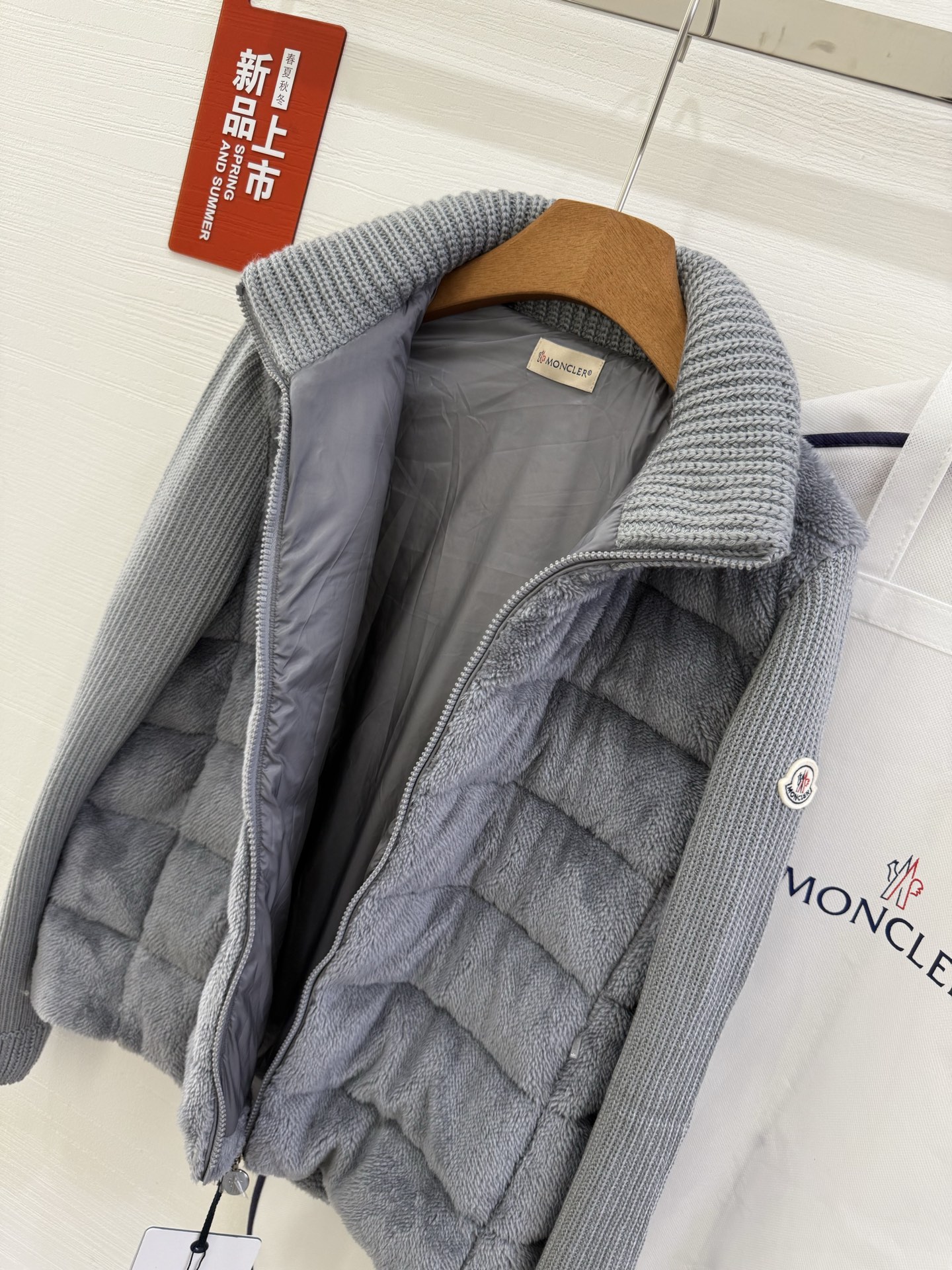 Moncler 25SS Teddy bear fur Women Down Jacket Size S-XL