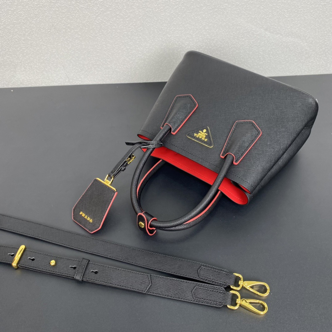 Prada 1BG443 Double Saffiano Leather Bags Size 25*18.5*12.5cm