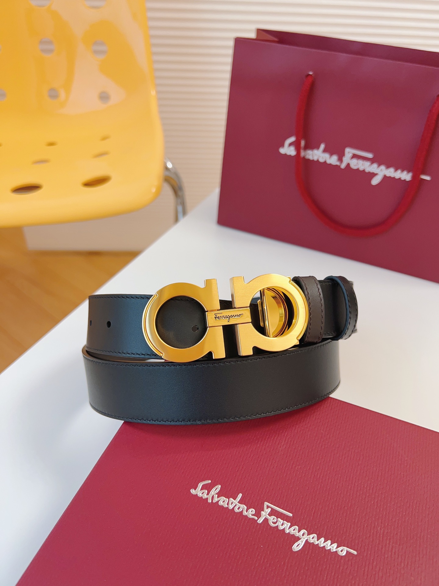 Ferragamo Men Belt Width 3.5cm
