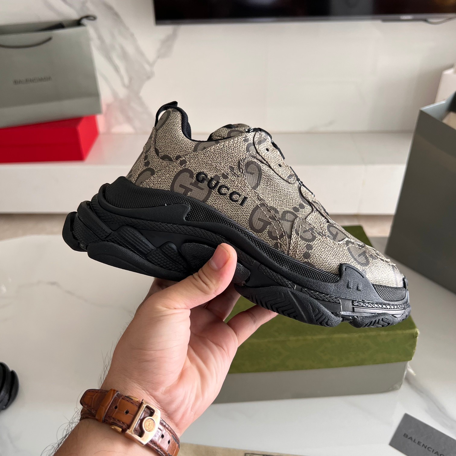 Balenciaga & Gucci Triple S Sneaker Unisex Size 35-45