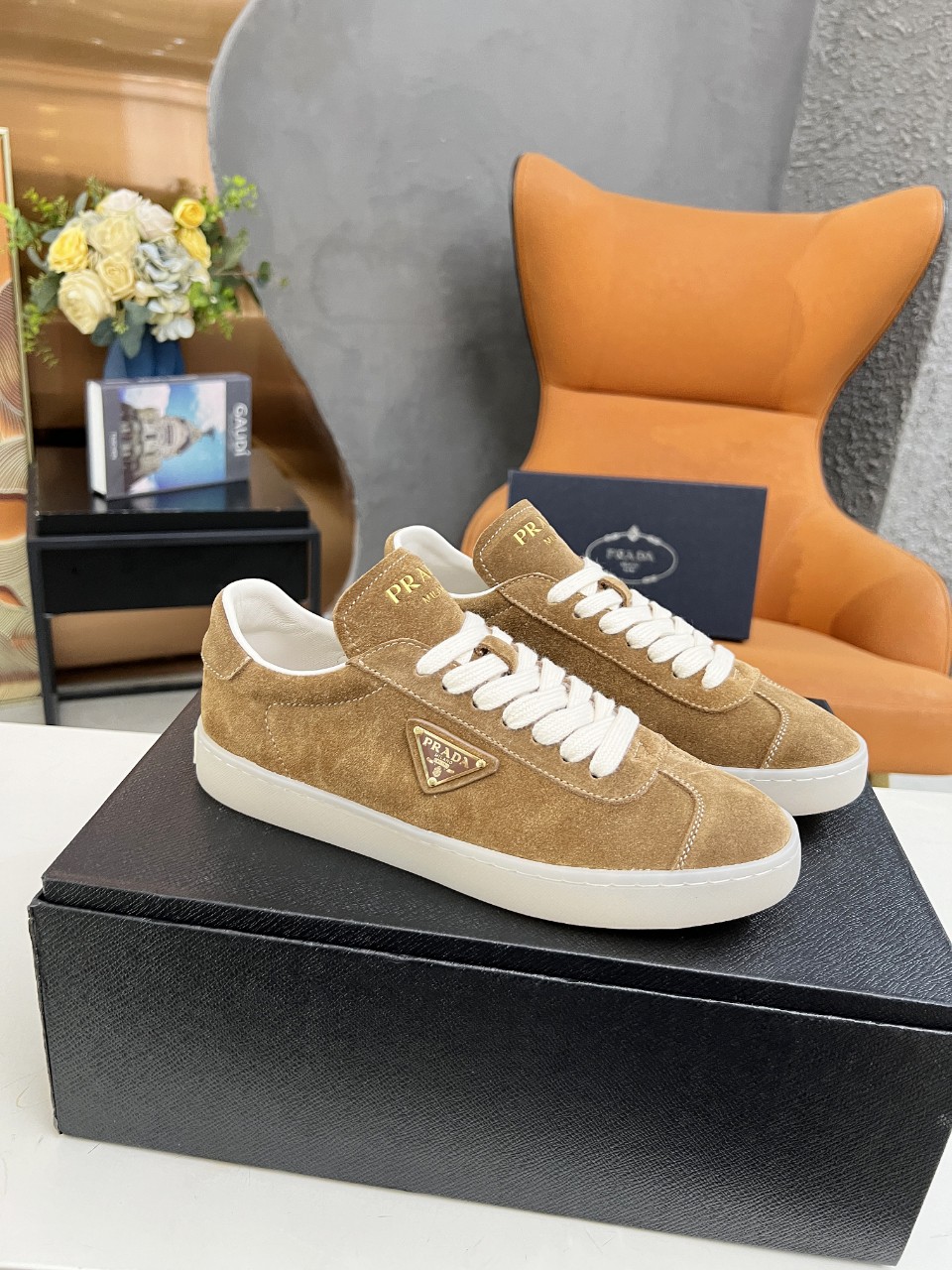 Prada Lane Deer Leather Sneakers Size 36-45