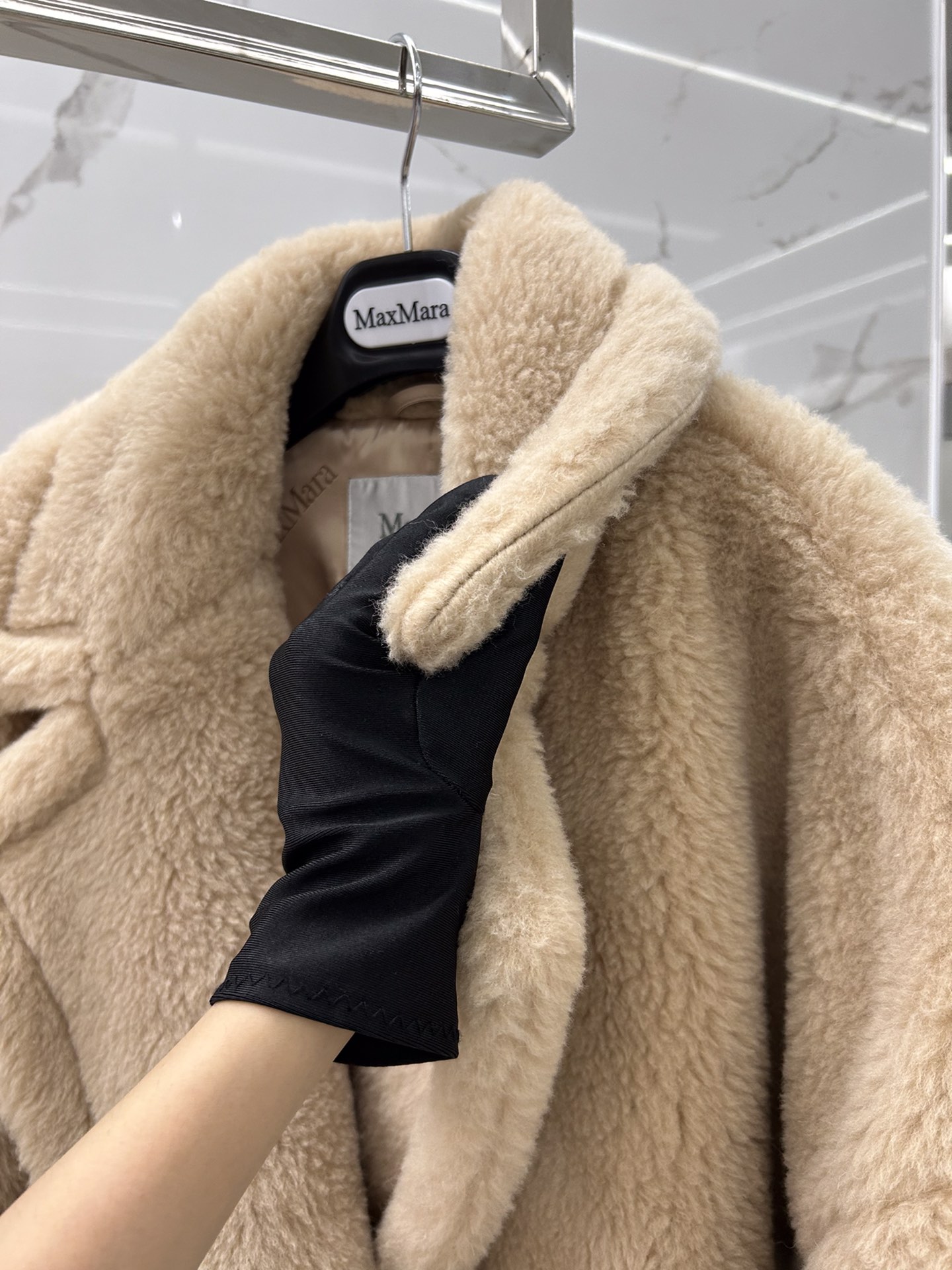 Max Mara Teddy fur long coat Size XS-M