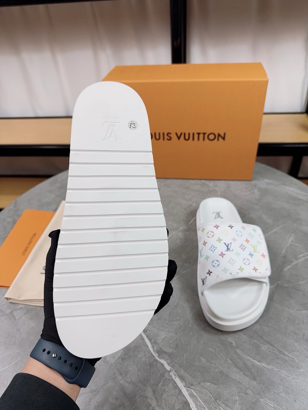 Louis Vuitton Pool Pillow Flat Comfort Slippers Size 36-46