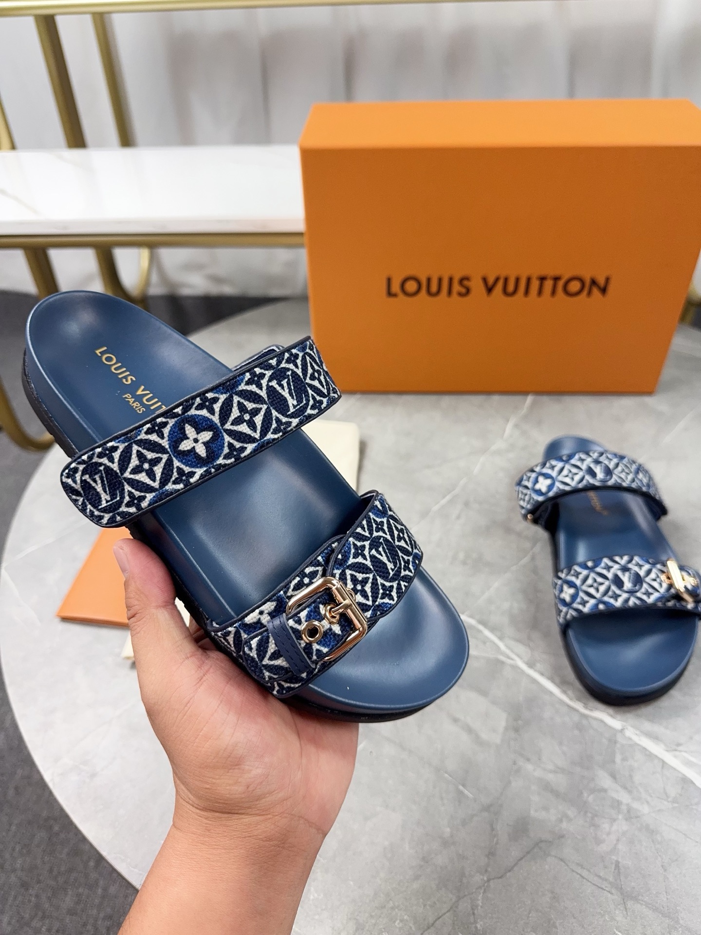 Louis Vuitton Pool Pillow Flat Comfort Slippers Size 36-46