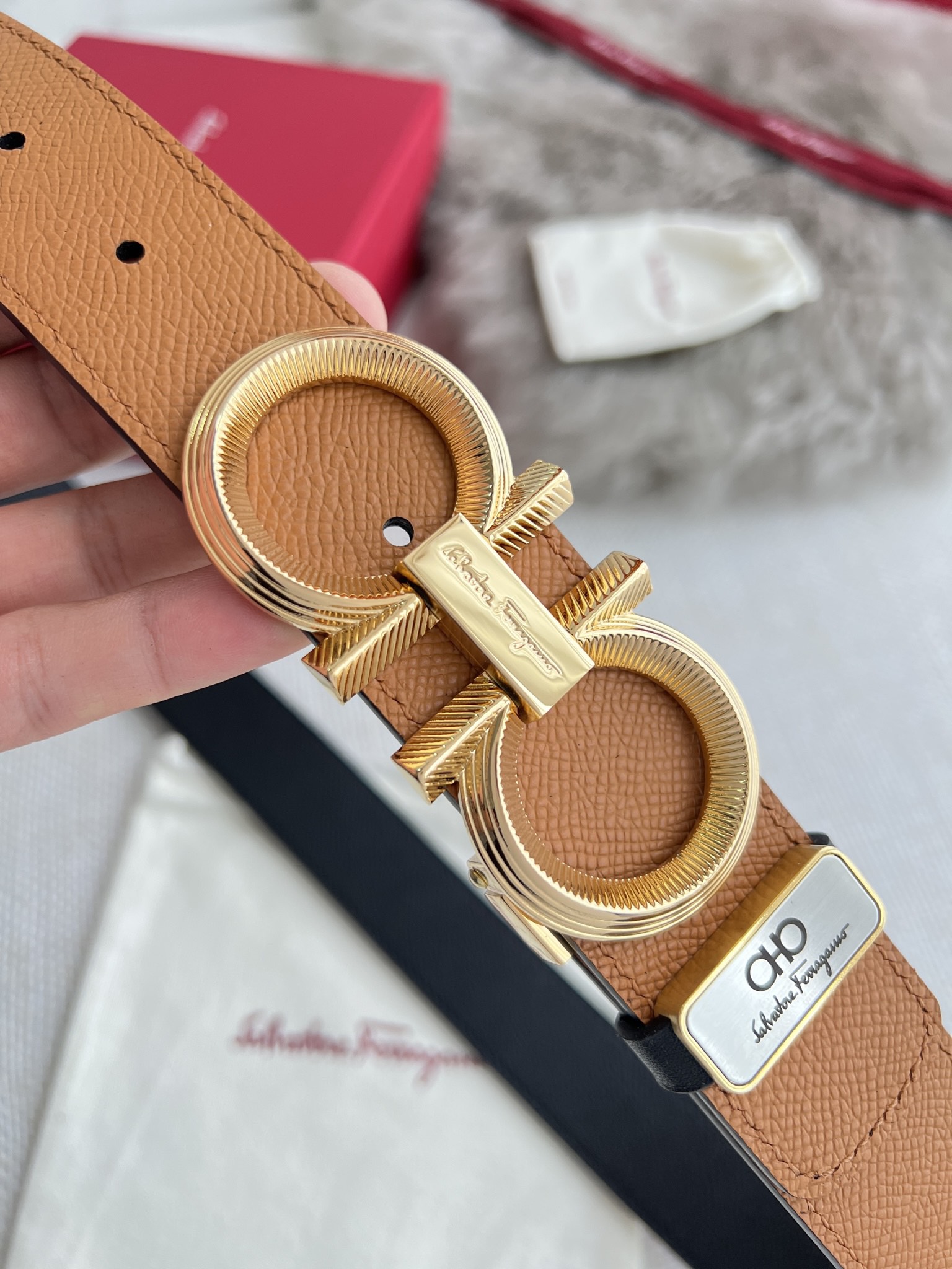 Ferragamo Men Belt Width 3.5cm