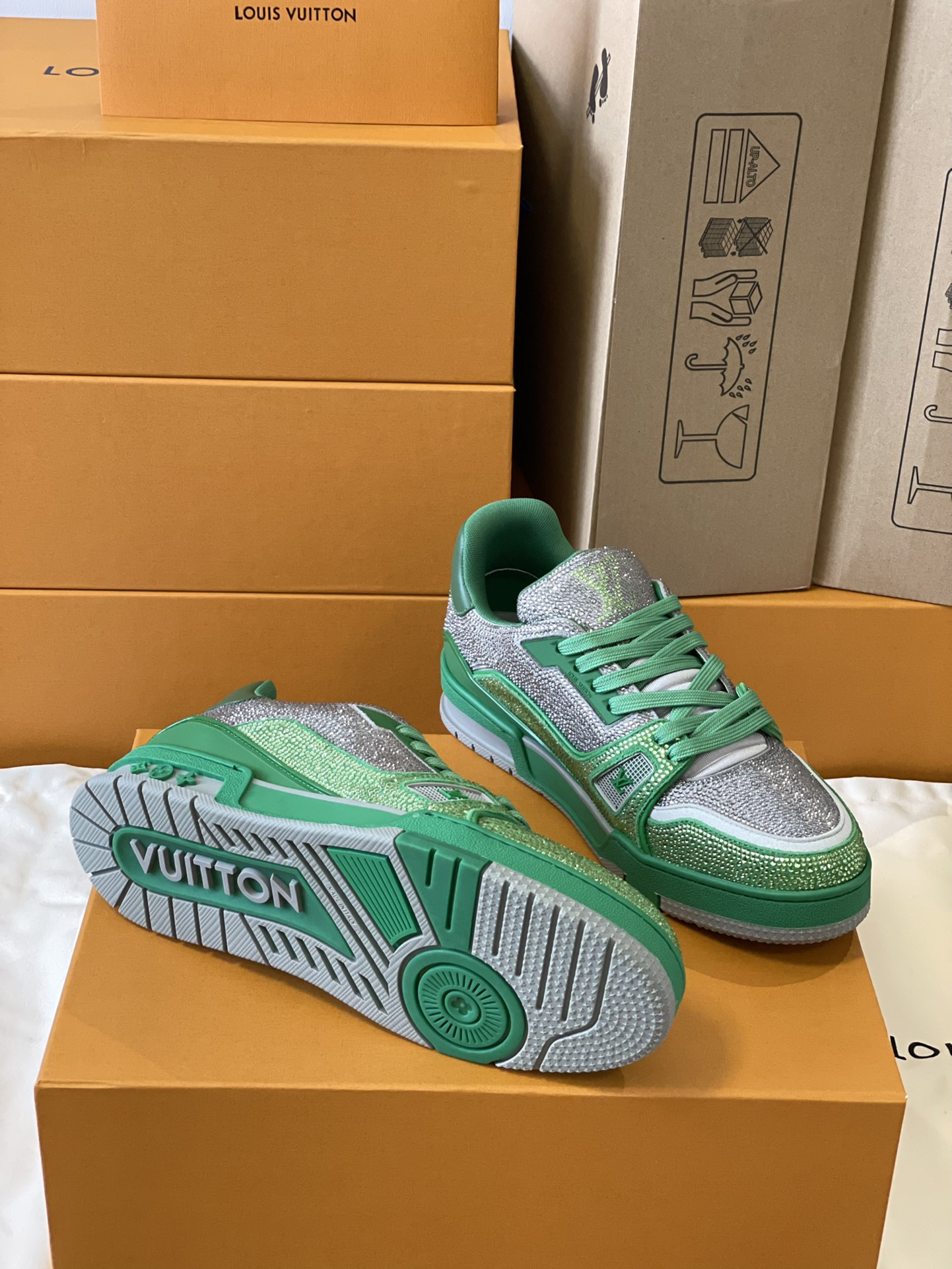 Louis Vuitton LV Trainer Diamond Sneaker Size 36-46