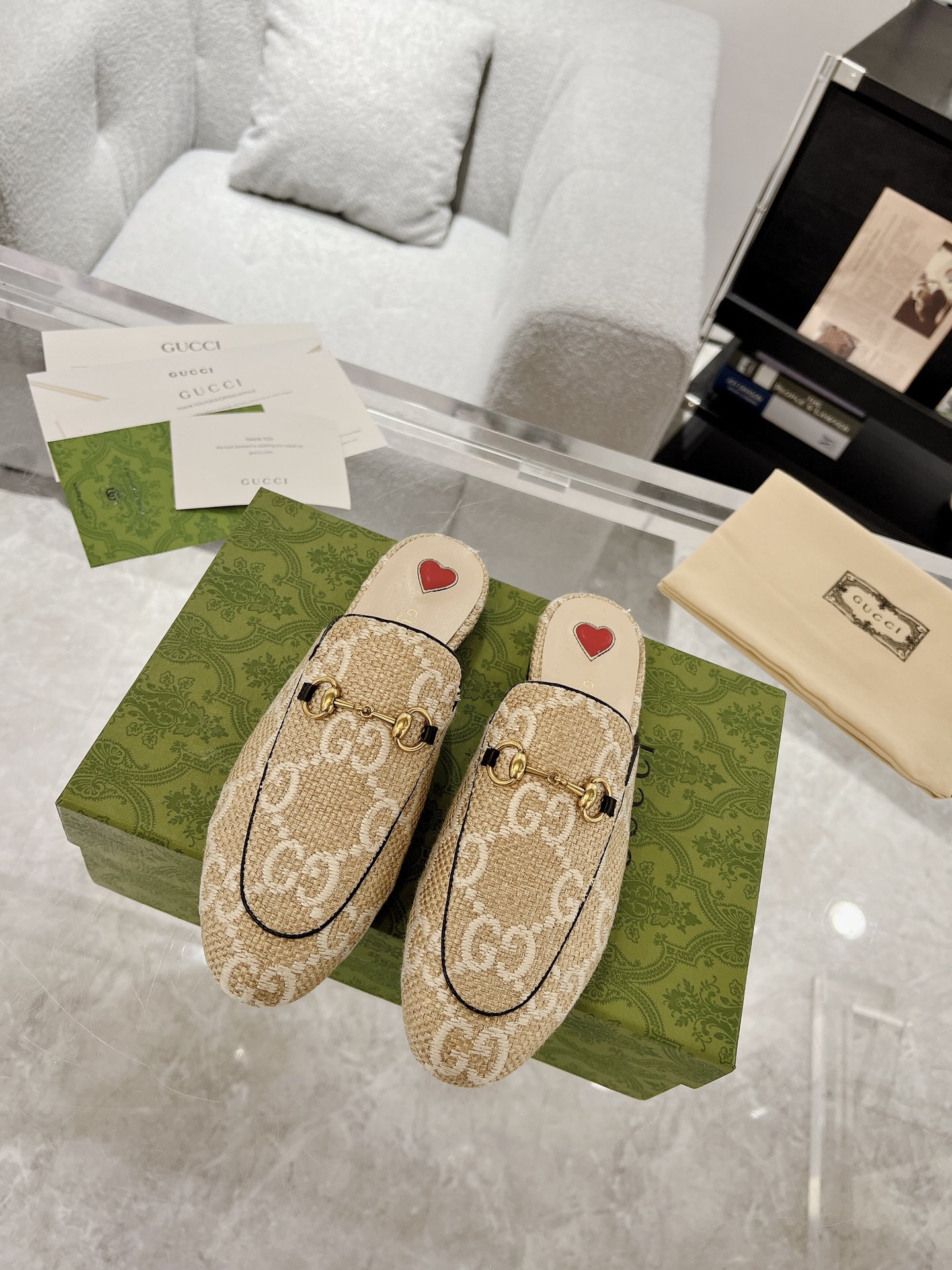 Gucci Princetown GG Slippers Size 35-40