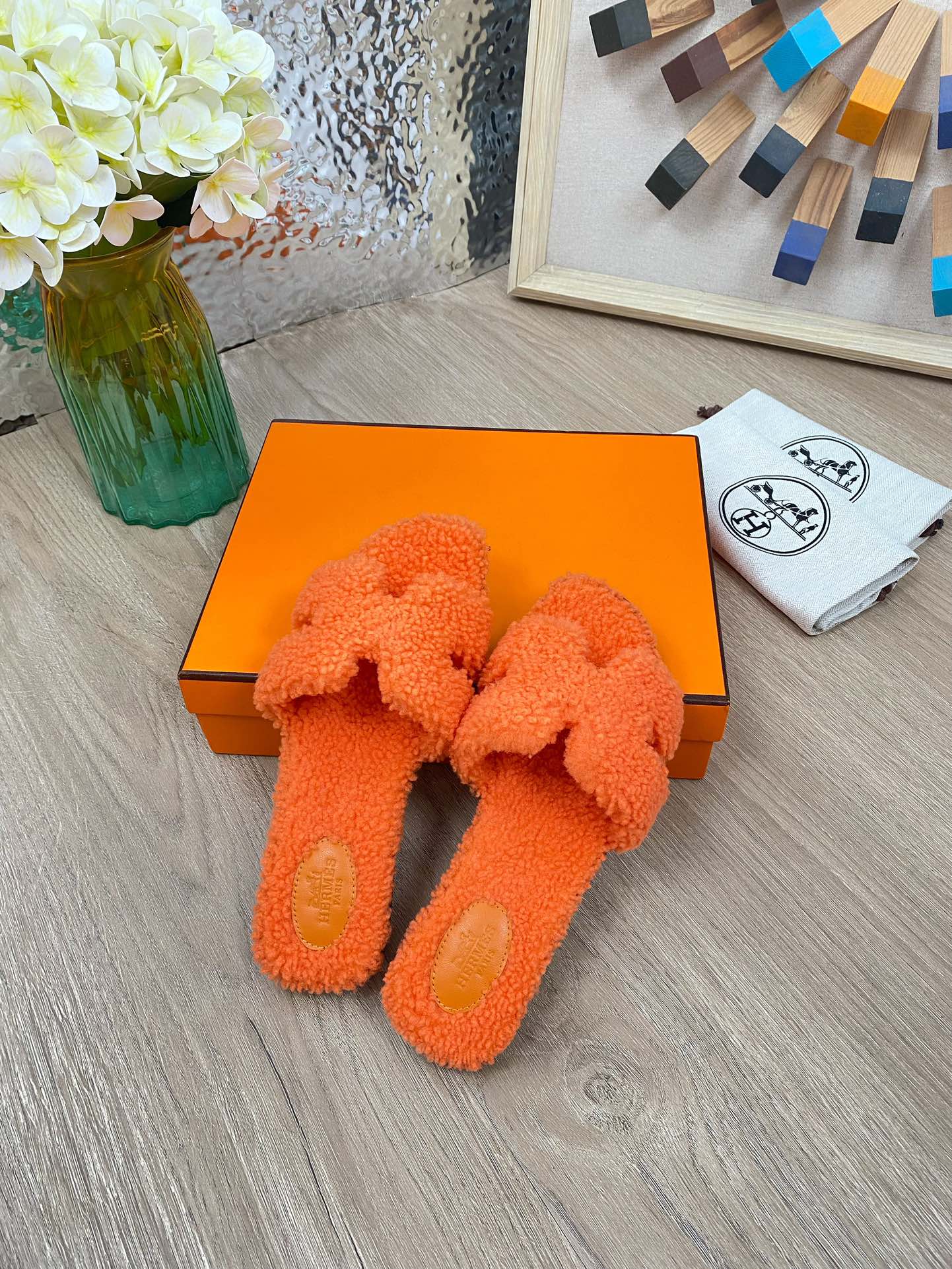 Hermes 23fw Women Winter Slippers Size 36-40
