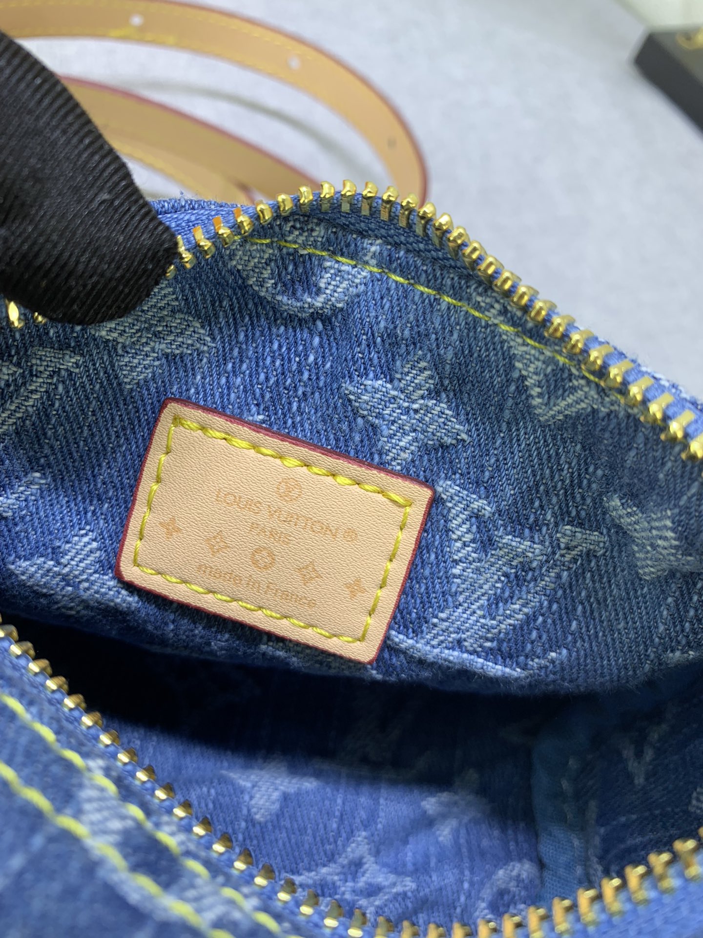 Louis Vuitton M82950 Nano Speedy Denim Cowboy Shoulder Bags Size 16*7*10cm