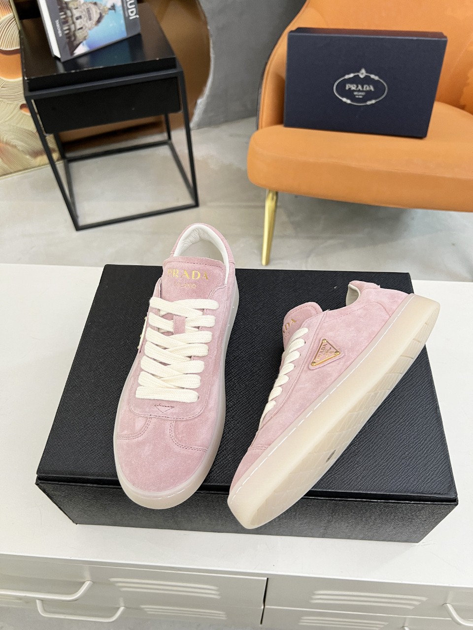 Prada Lane Deer Leather Sneakers Size 36-45