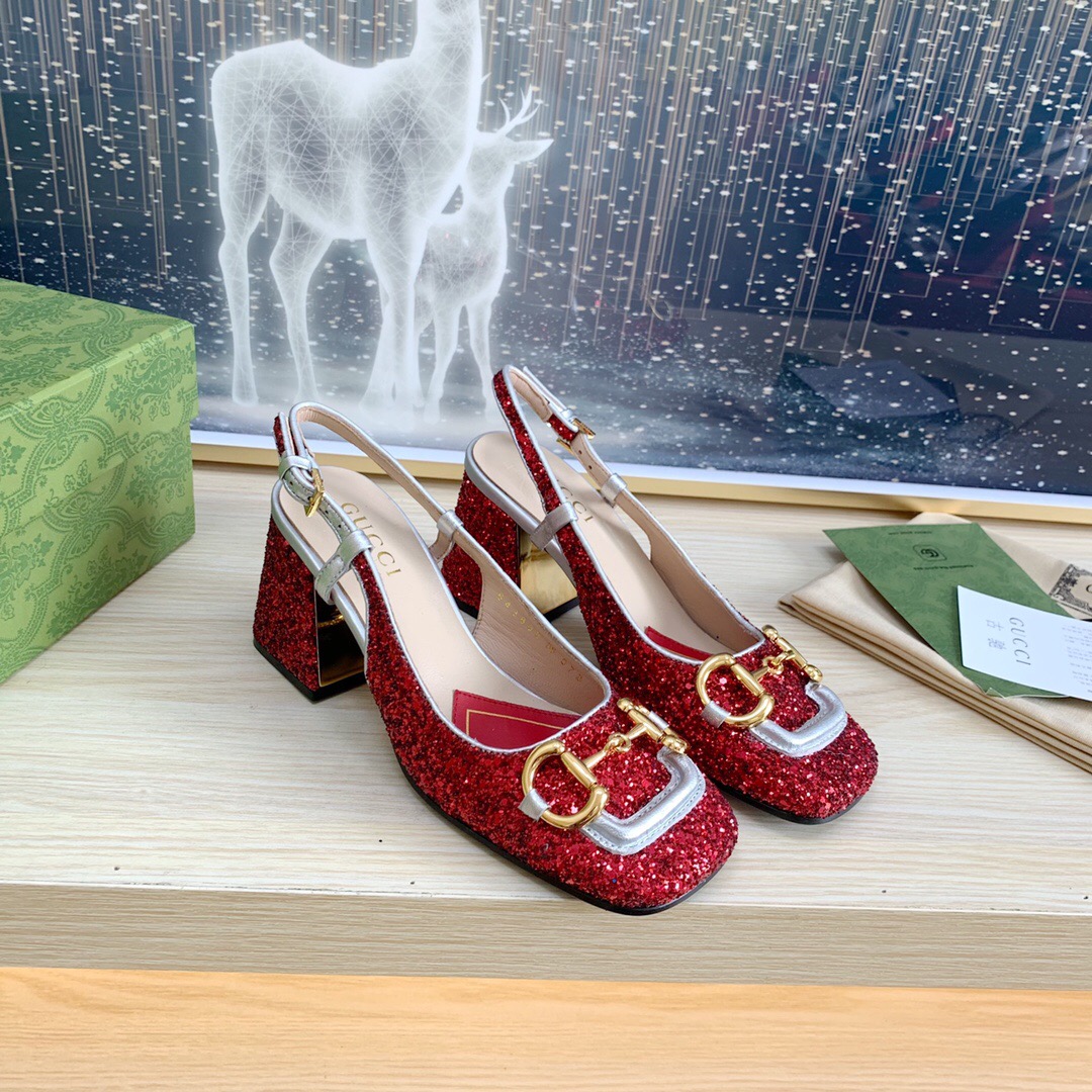 Gucci Slingback With Horsebit Pumps Size 35-41 5-Color