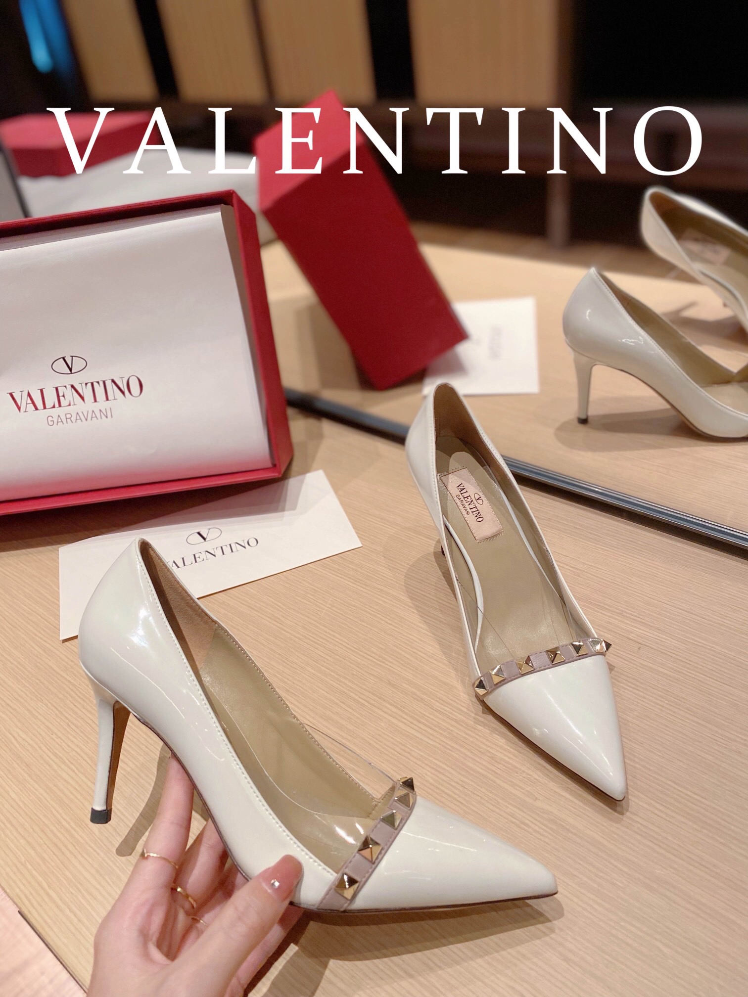Valentino Rockstud Patent-Leather Pumps Size 35-41 3-Color