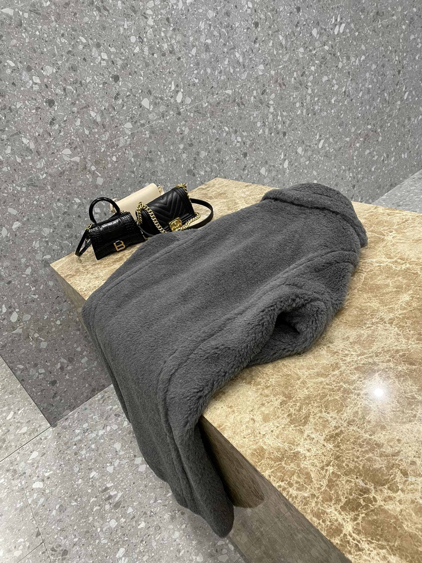 Max Mara Teddy fur long coat Size XS-M