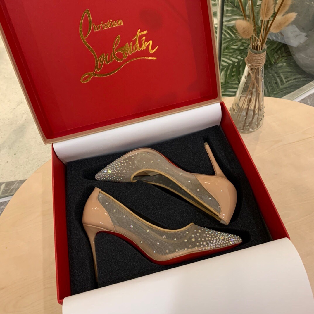 Christian Louboutin Follies Strasss Pumps Size 35-41 5-Color