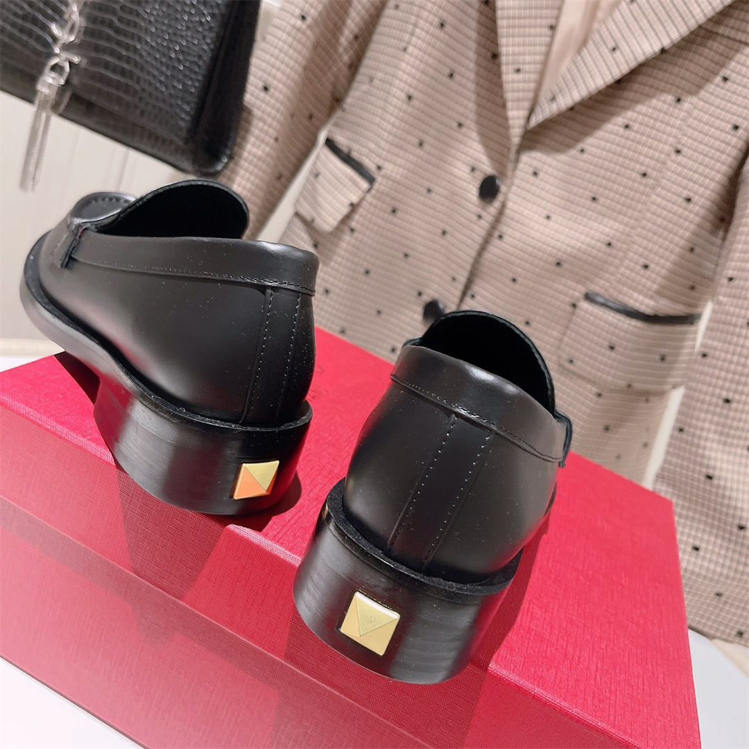 Valentino Roman Stud Brushed Calfskin Loafer Size 36-41