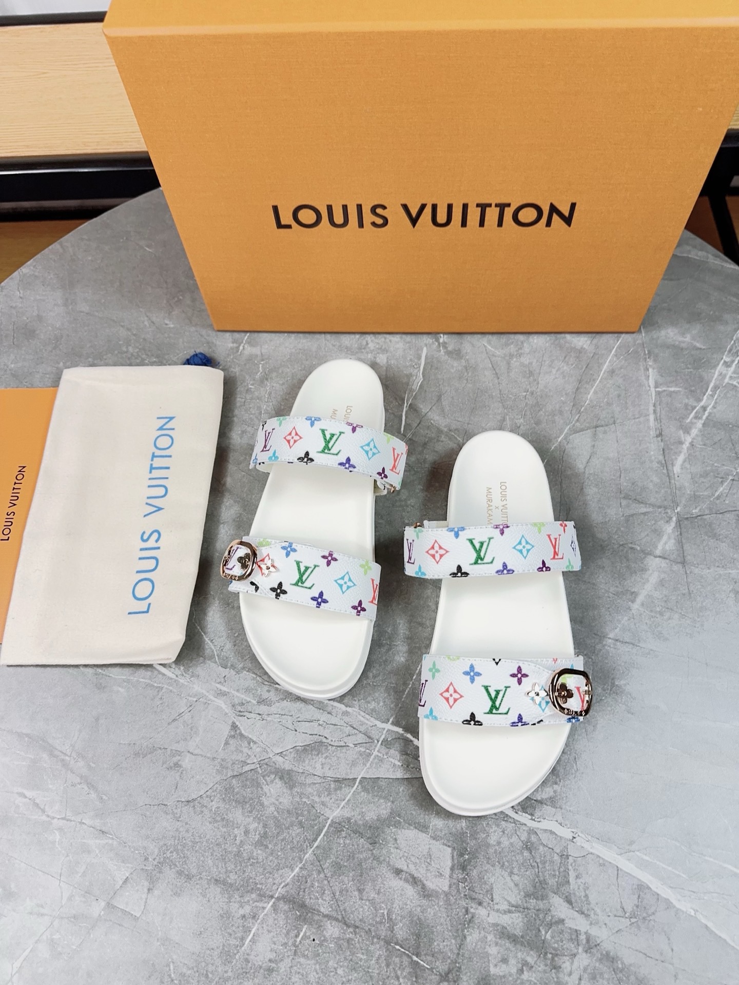 Louis Vuitton Pool Pillow Flat Comfort Slippers Size 36-46
