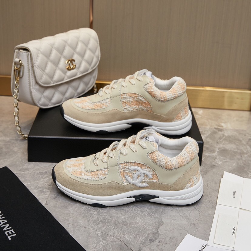 Chanel 2024 New Coton Tweed Sneaker Size 36-46