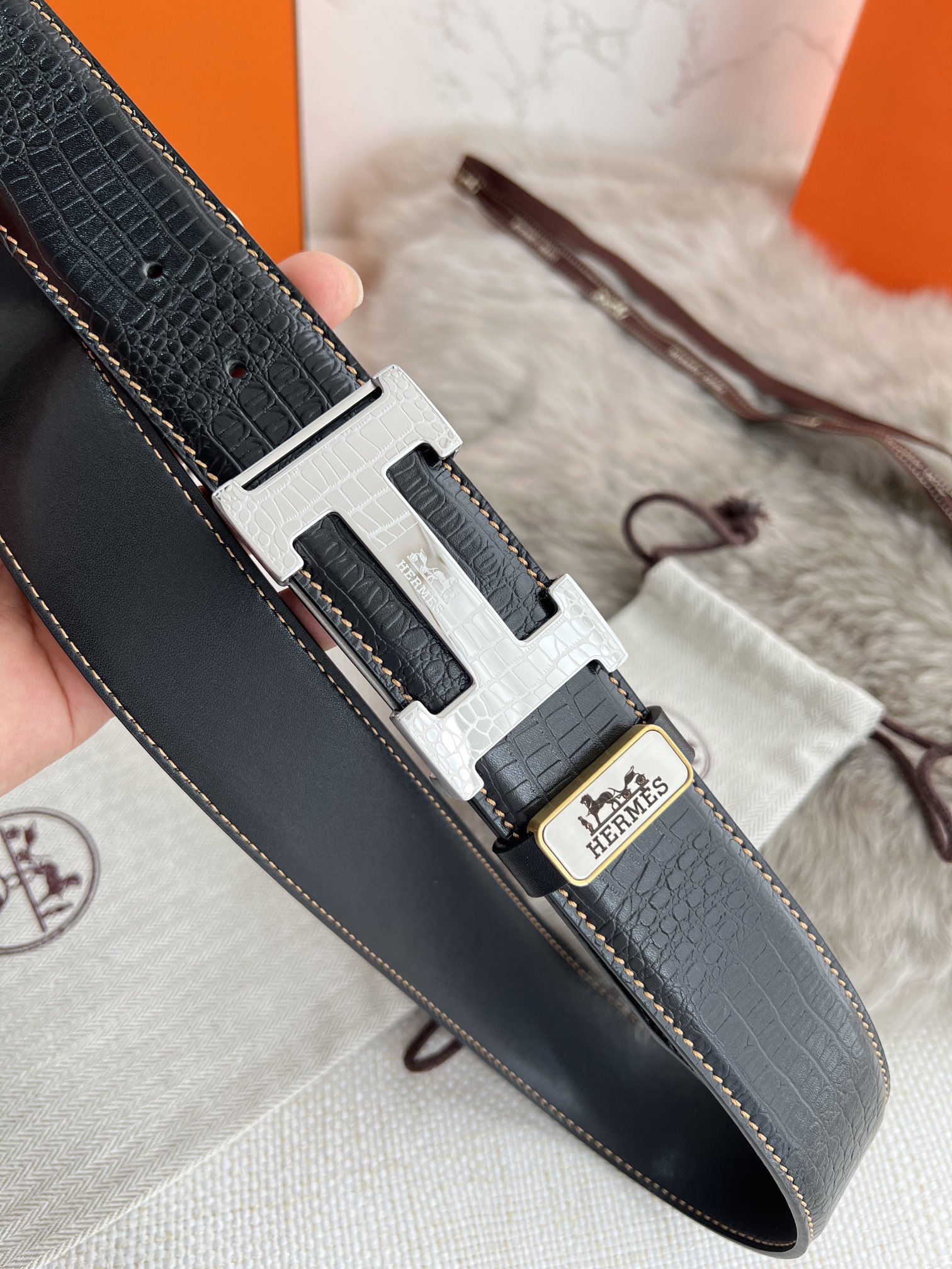 Hermes Men Belt Width 3.8cm