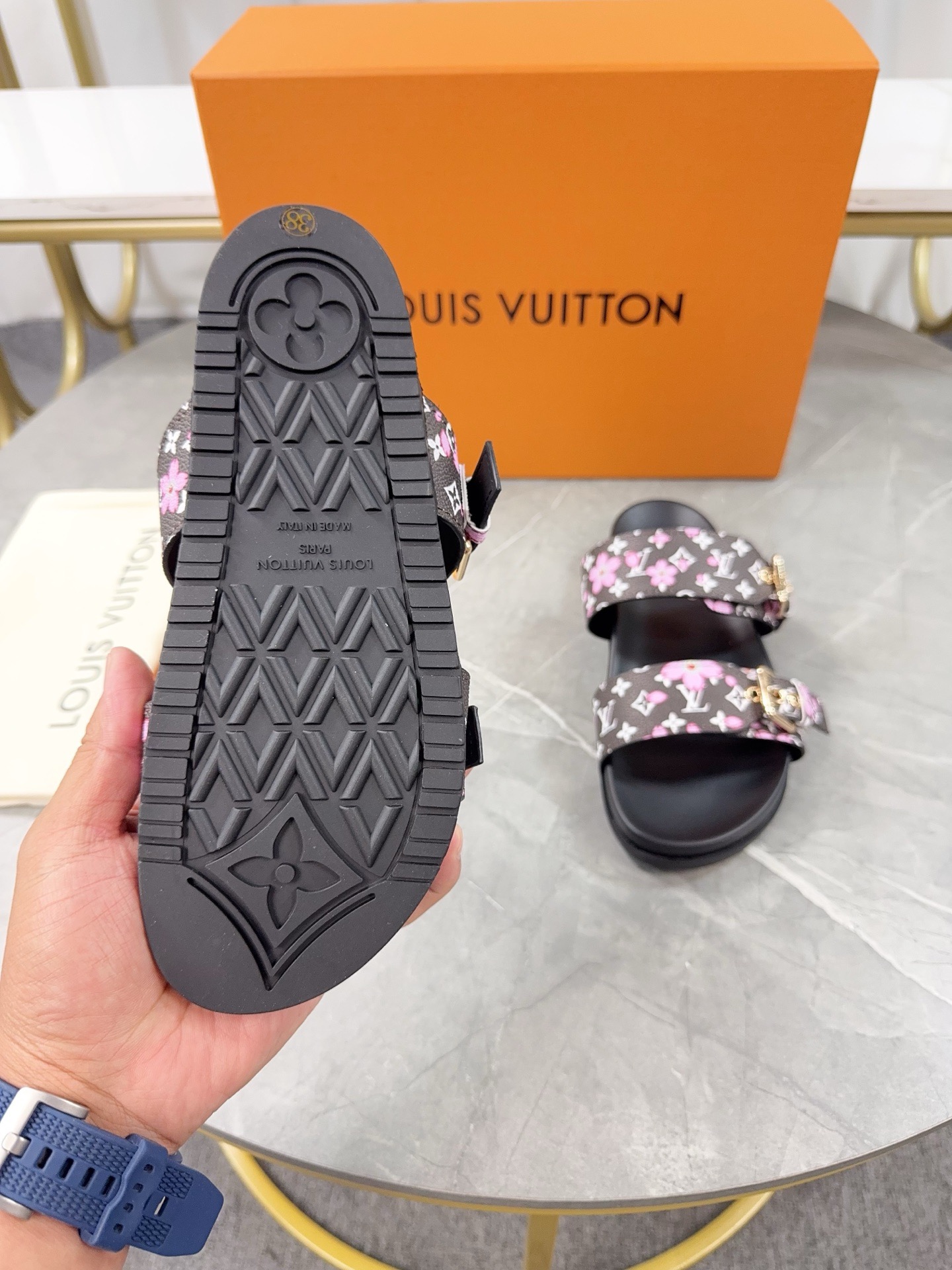 Louis Vuitton Pool Pillow Flat Comfort Slippers Size 36-46