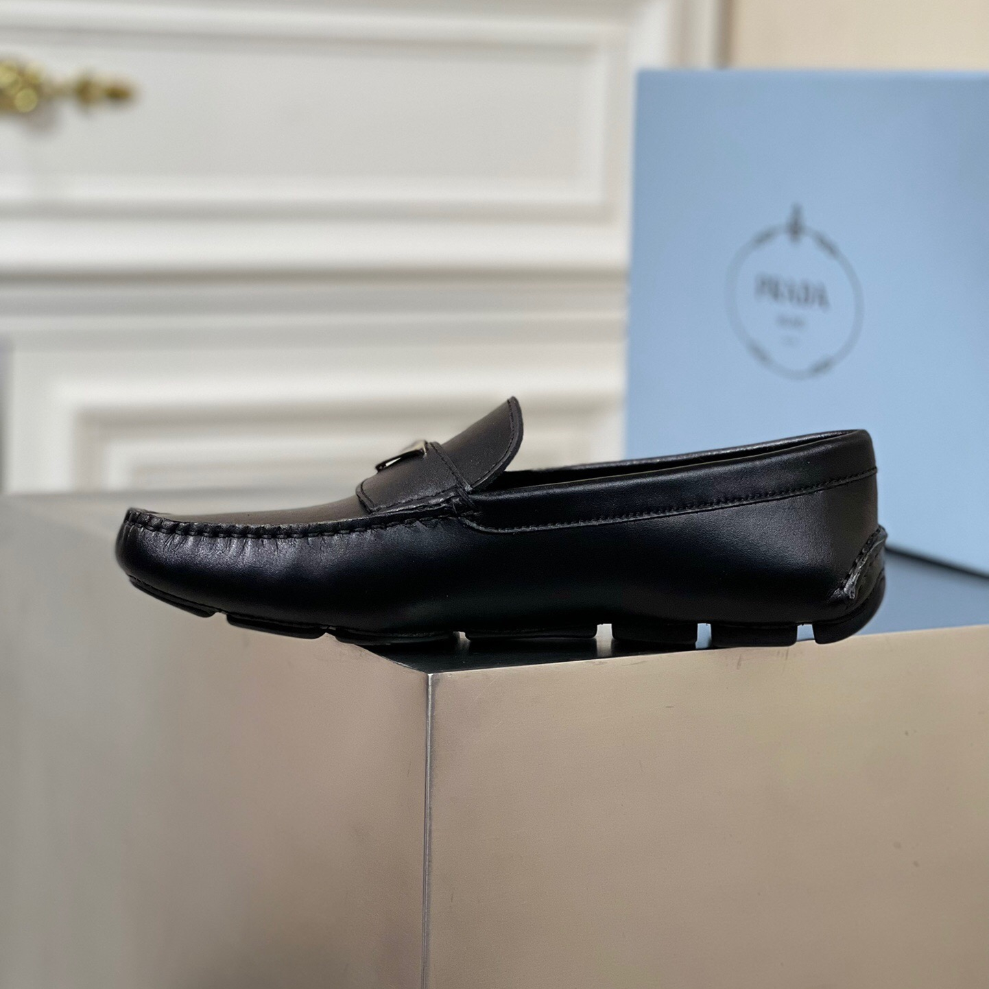 Prada Saffiano Leather Driver Loafers Size 39-45   5-Style