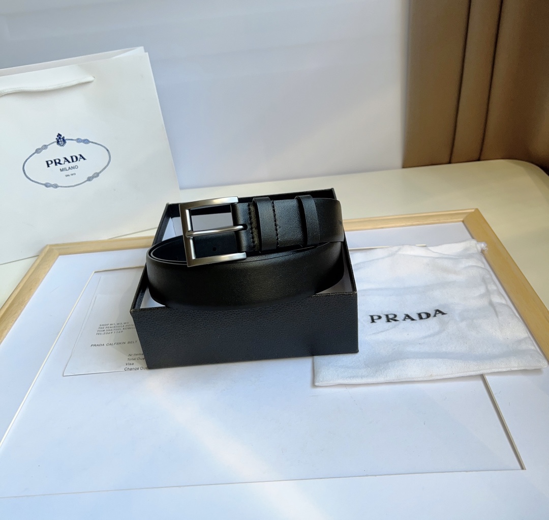 Prada Men Belt Width 3.5cm
