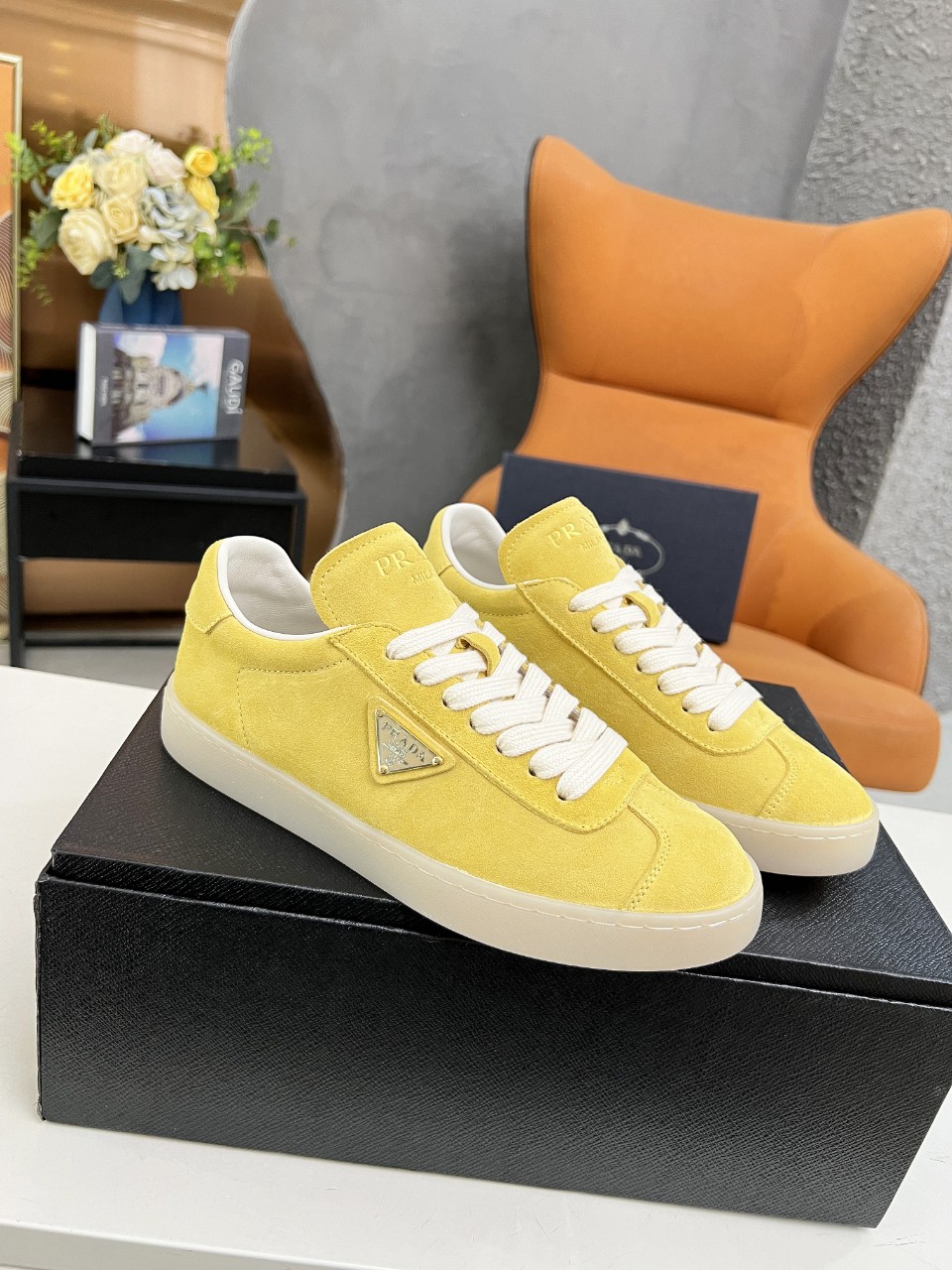 Prada Lane Deer Leather Sneakers Size 36-45