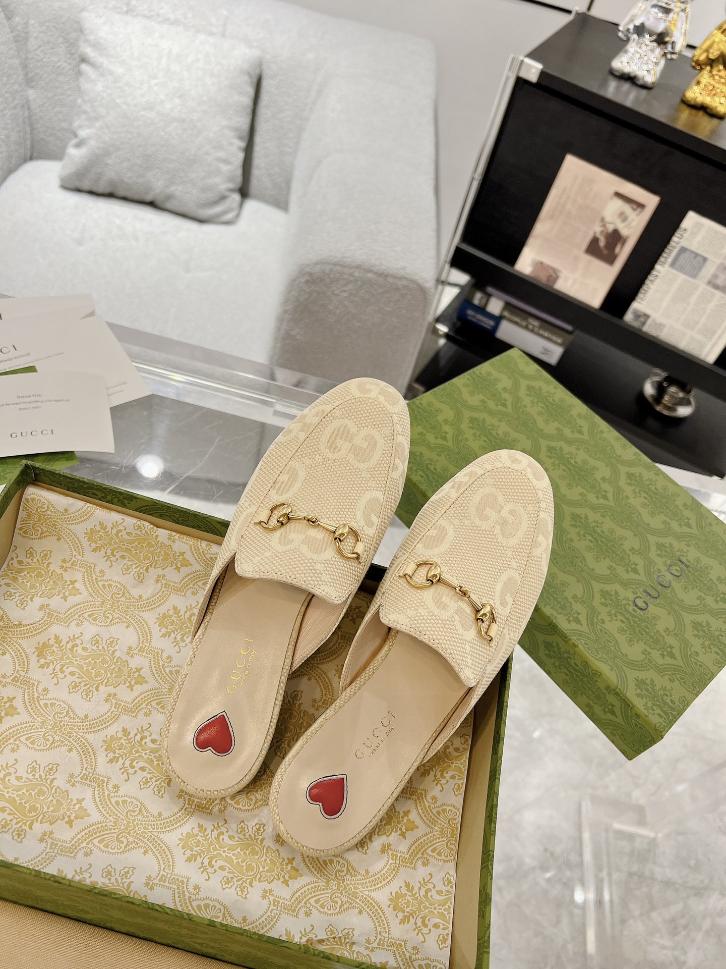 Gucci Princetown GG Slippers Size 35-41