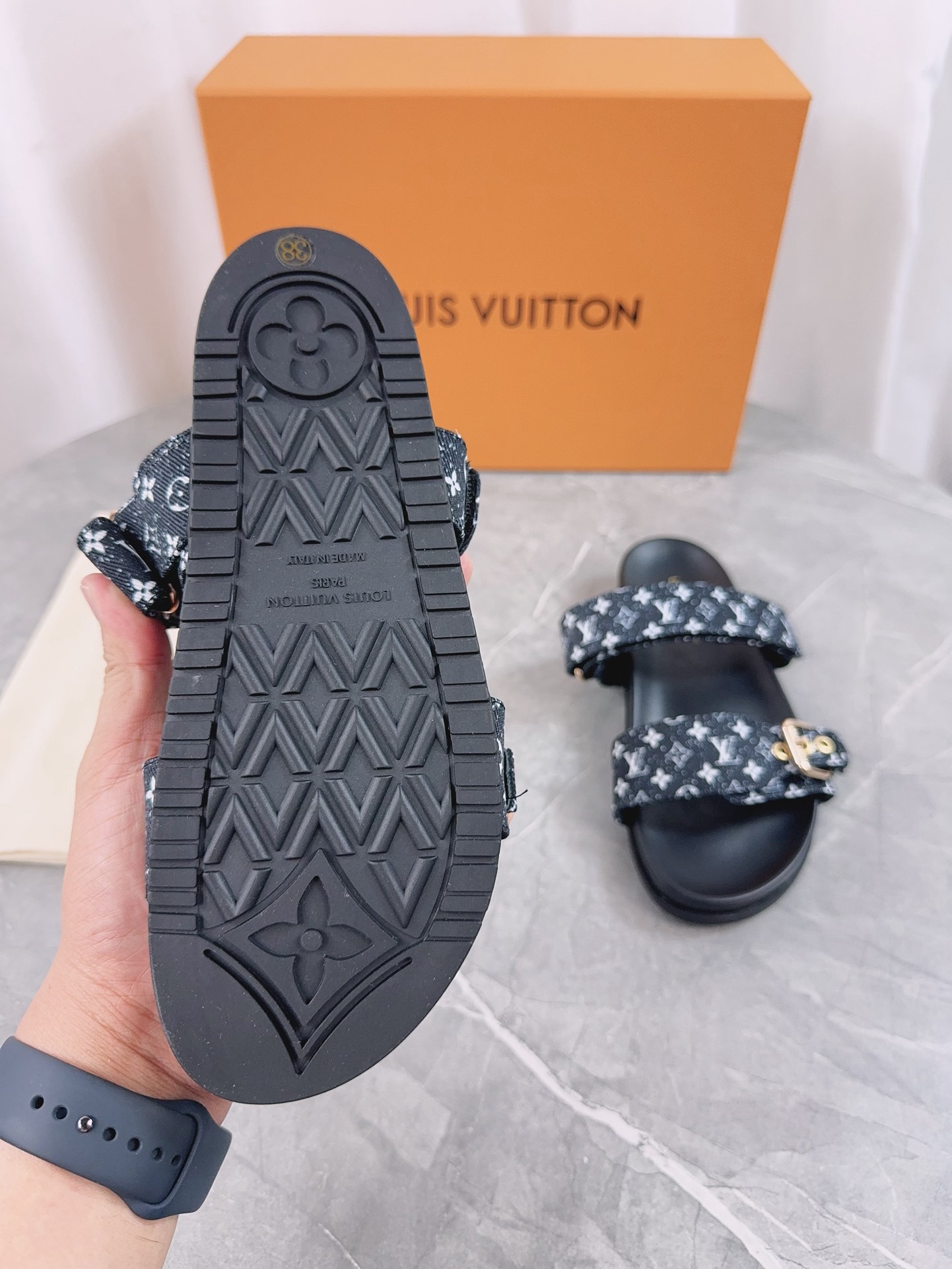 Louis Vuitton Pool Pillow Flat Comfort Slippers Size 36-46
