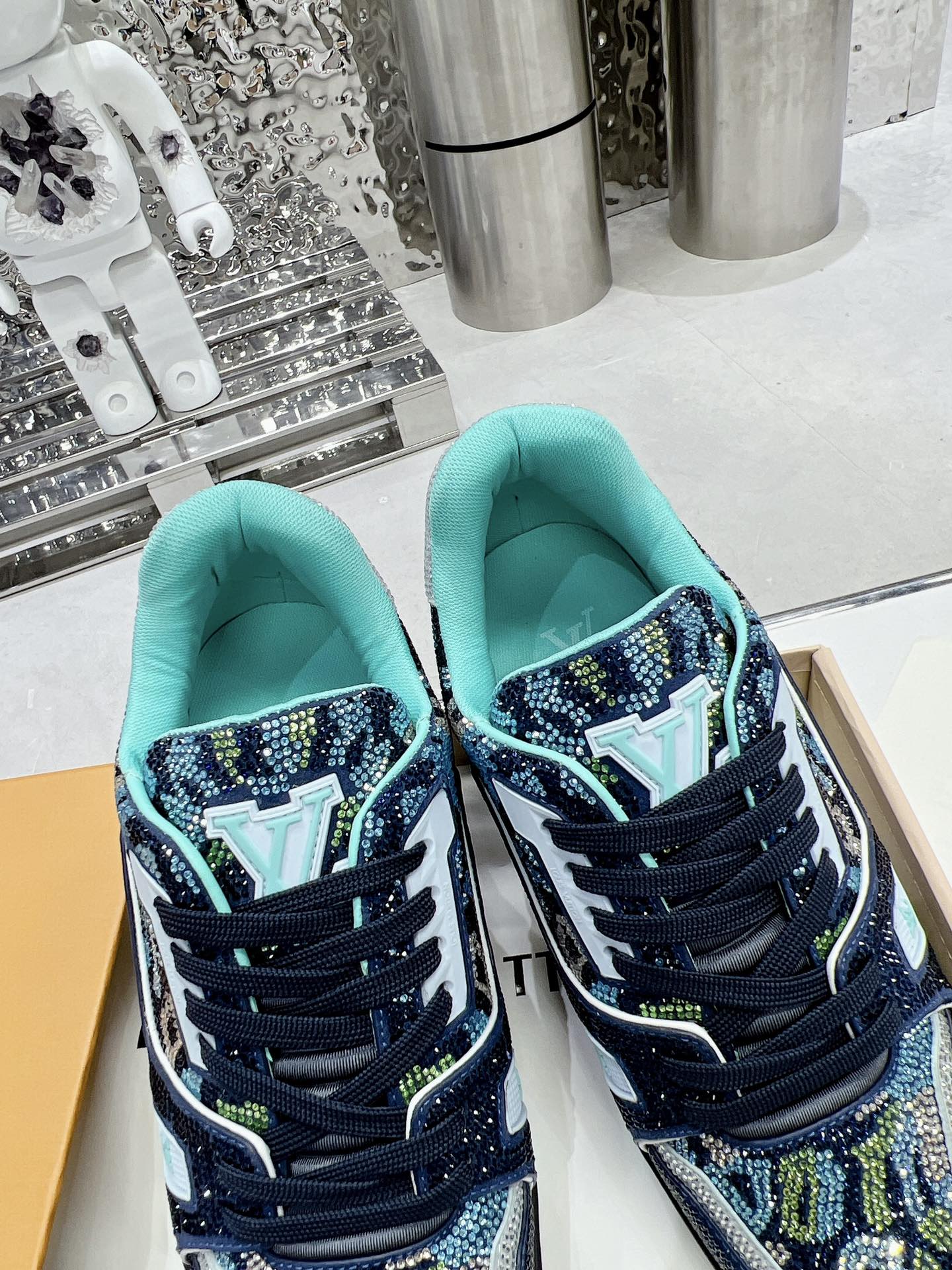 Louis Vuitton LV Trainer Diamond Sneaker Size 36-46