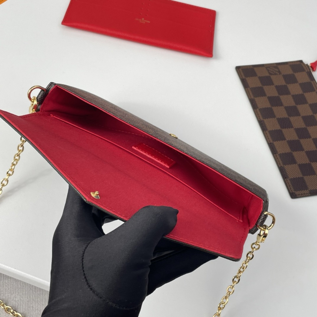 Louis Vuitton N63032 Damier Ebene Women Bags Size 21*12*3cm