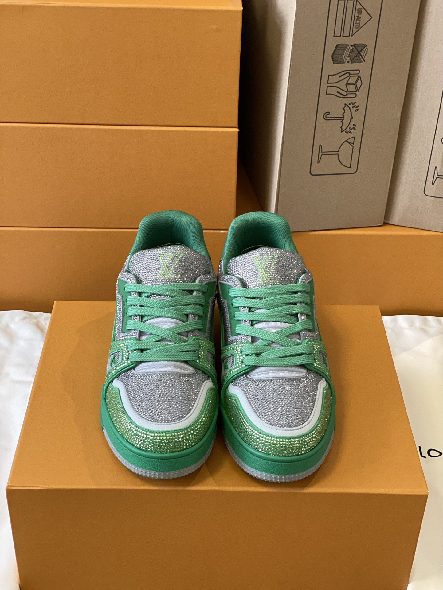 Louis Vuitton LV Trainer Diamond Sneaker Size 36-46