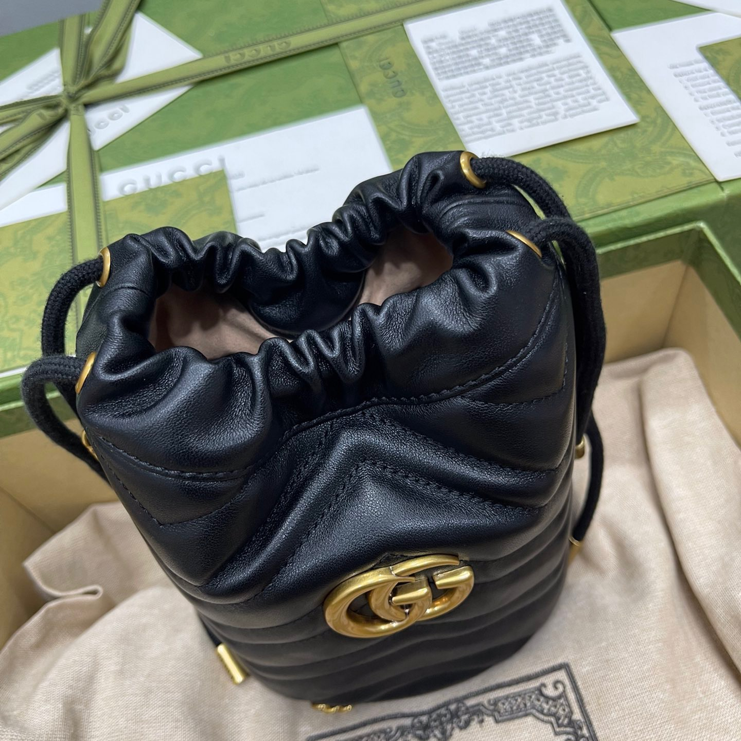 Gucci GG Marmont Bucket Bags For Women Size 17*13cm