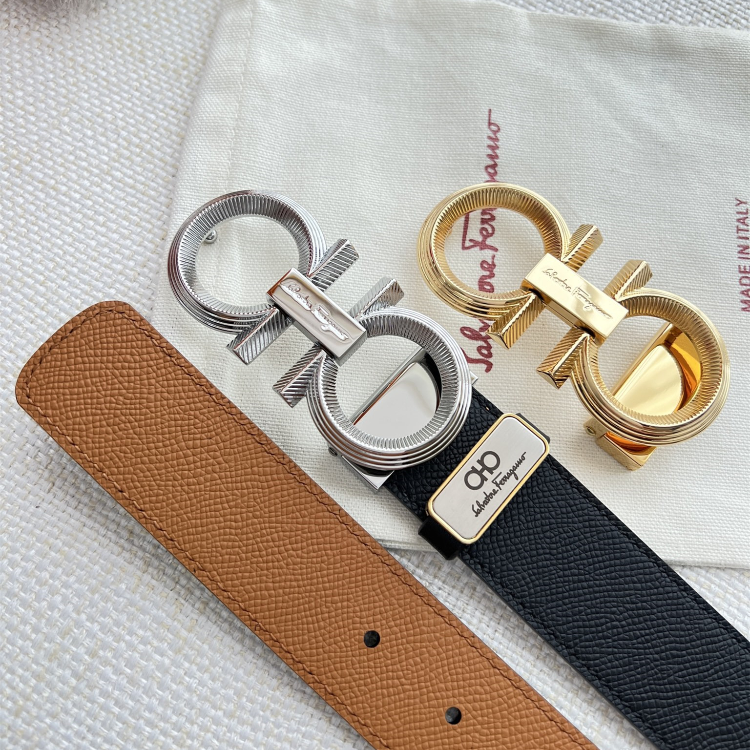 Ferragamo Men Belt Width 3.5cm