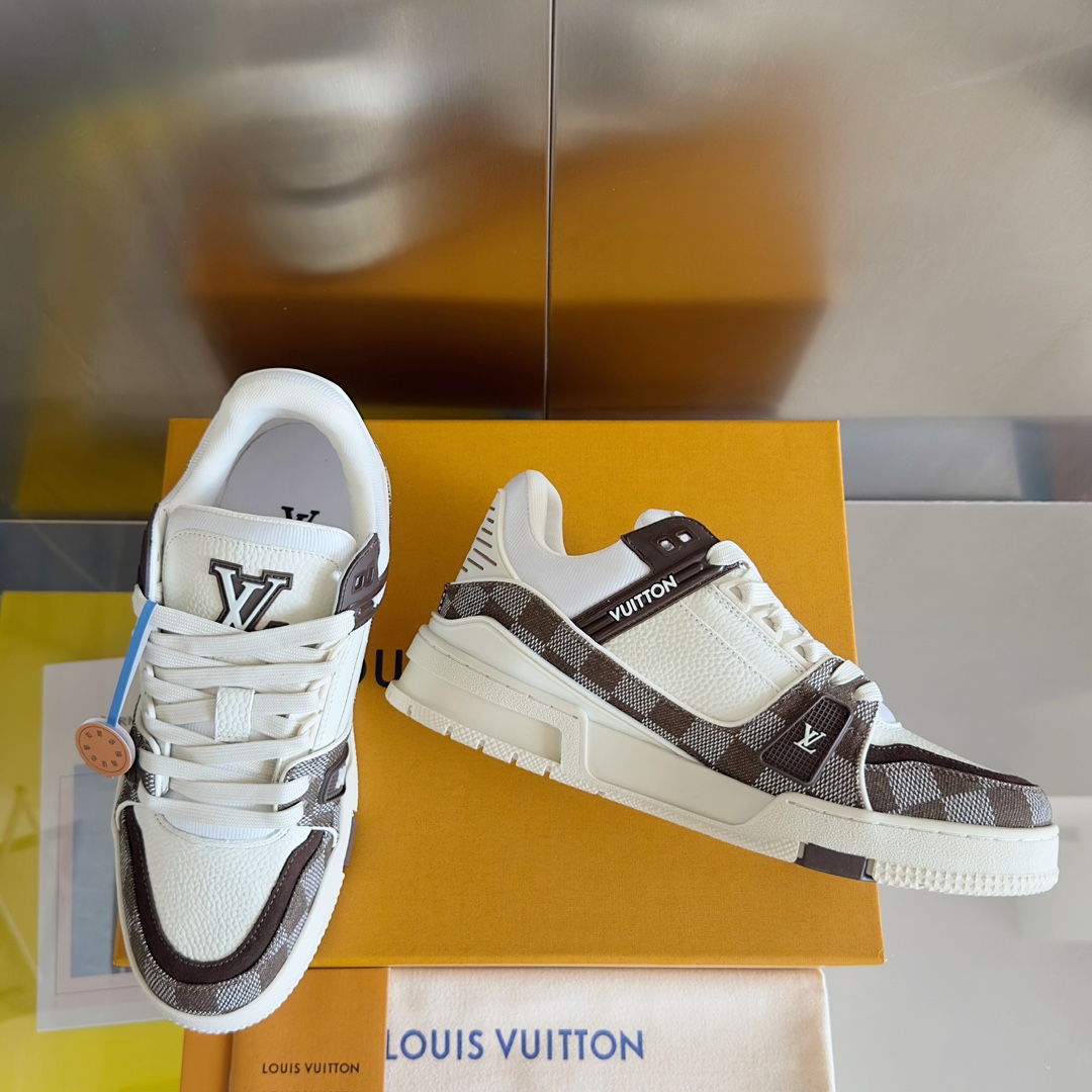 Louis Vuitton LV Trainer Damier New Men Sneaker Size 40-45