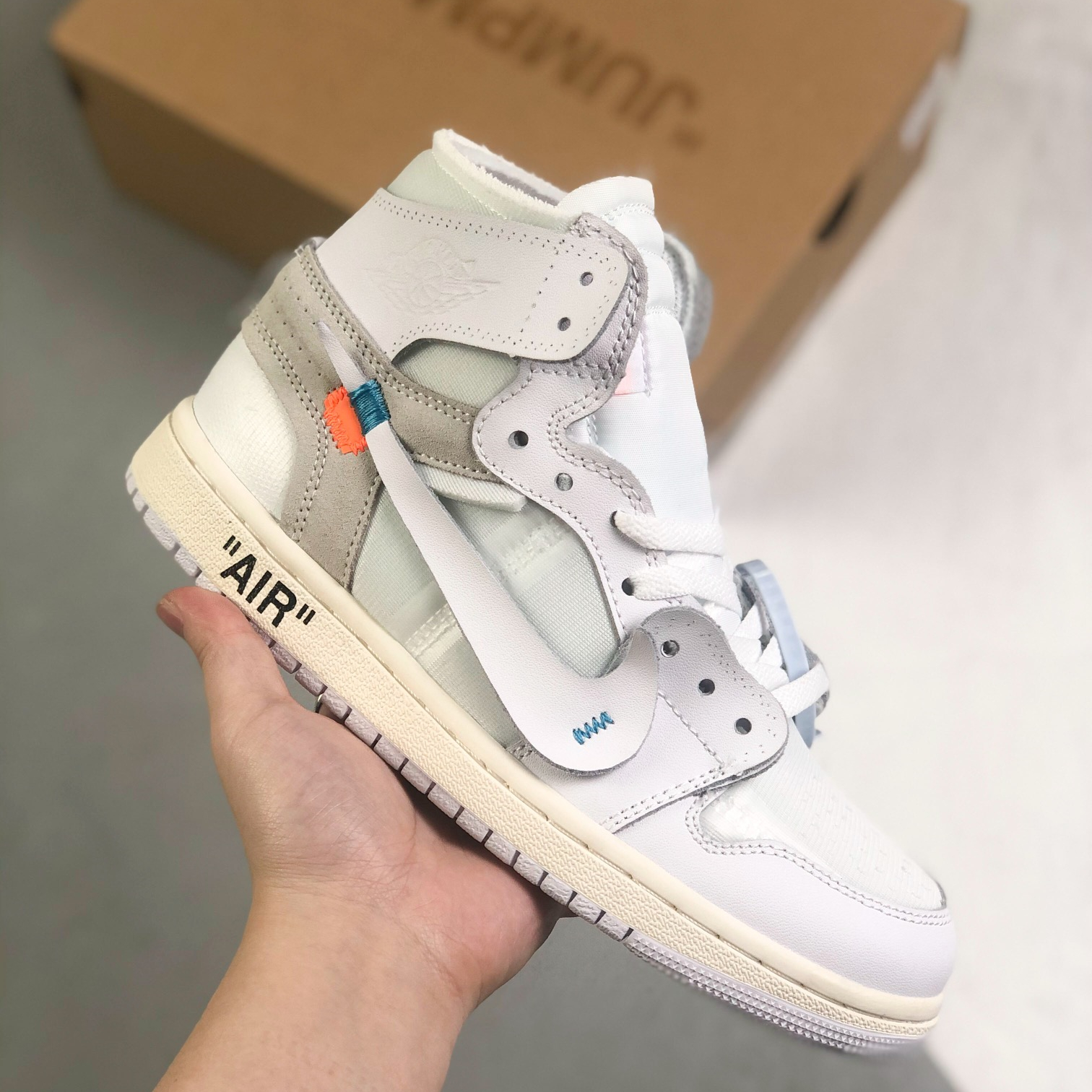 Nike Air Jordan 1 x OFF White High Top Sneakers Shoes Gr. 36-46