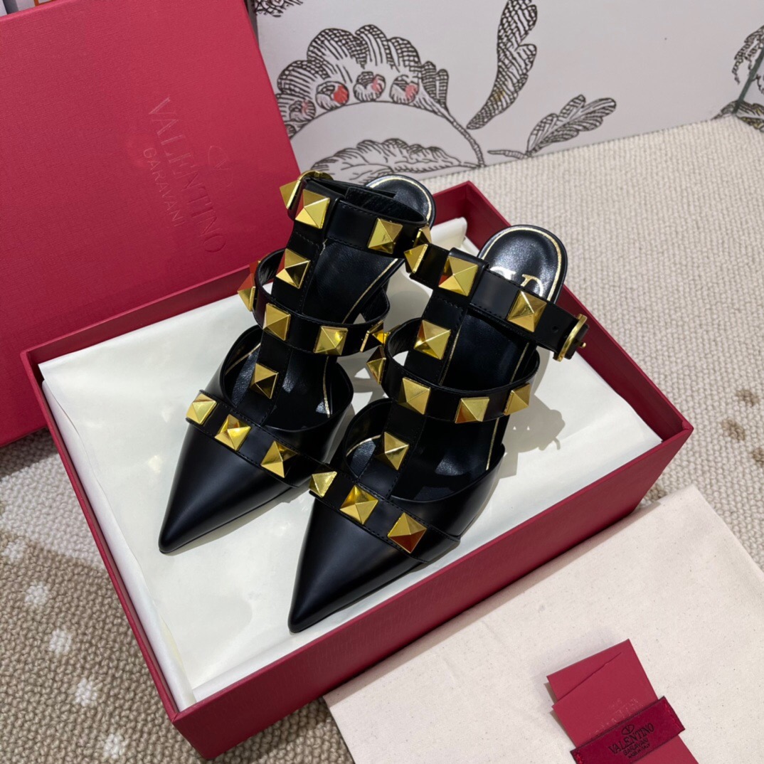 Valentino Roman Stud Calfskin Pumps Size 35-41 12-Color